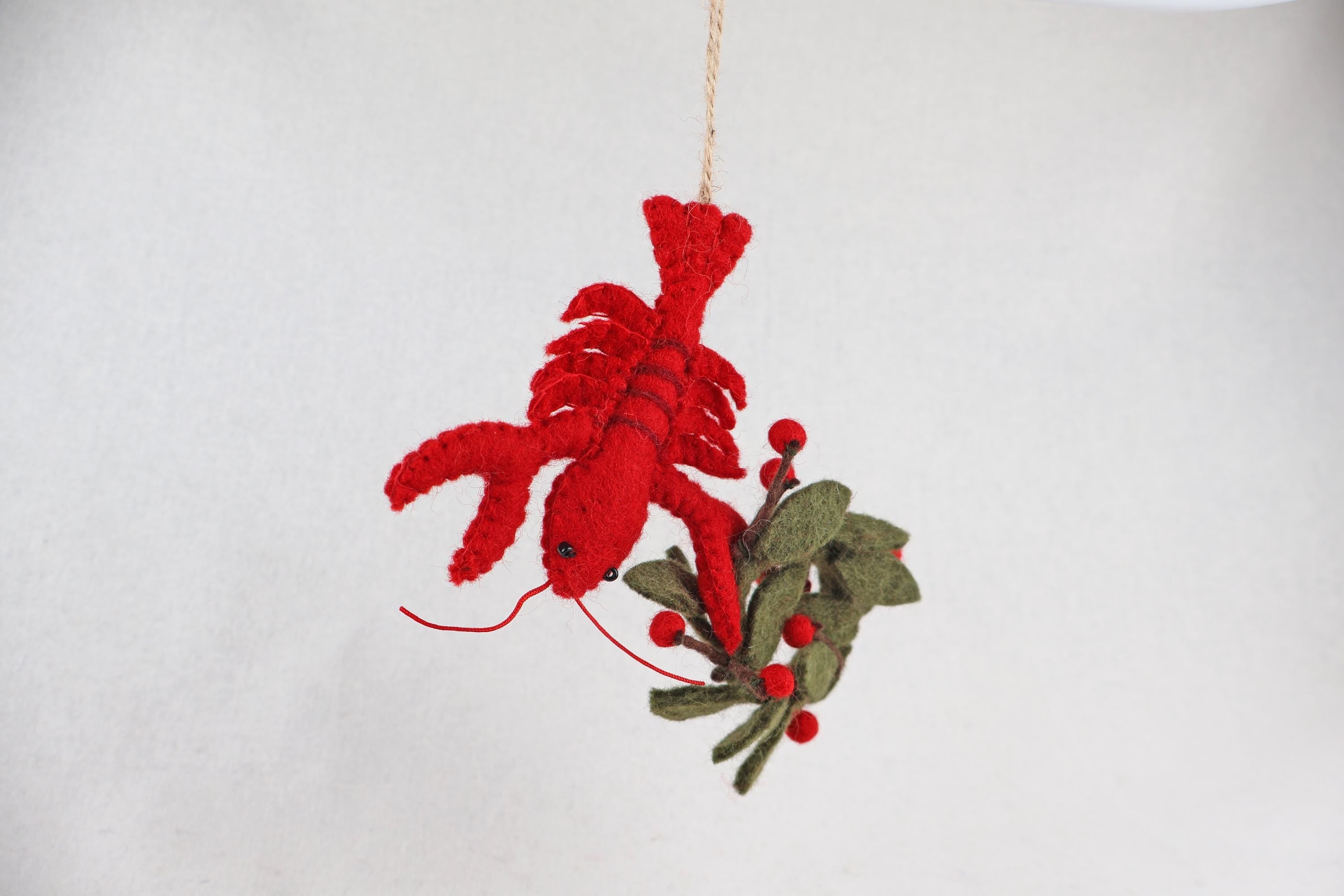 Anhänger Weihnachtshummer I Deko aus Filz I Winter I Weihnachtsbaum I ausgefallene Weihnachtsdeko I Anhänger Filz I Weihnachtskranz I Hummer