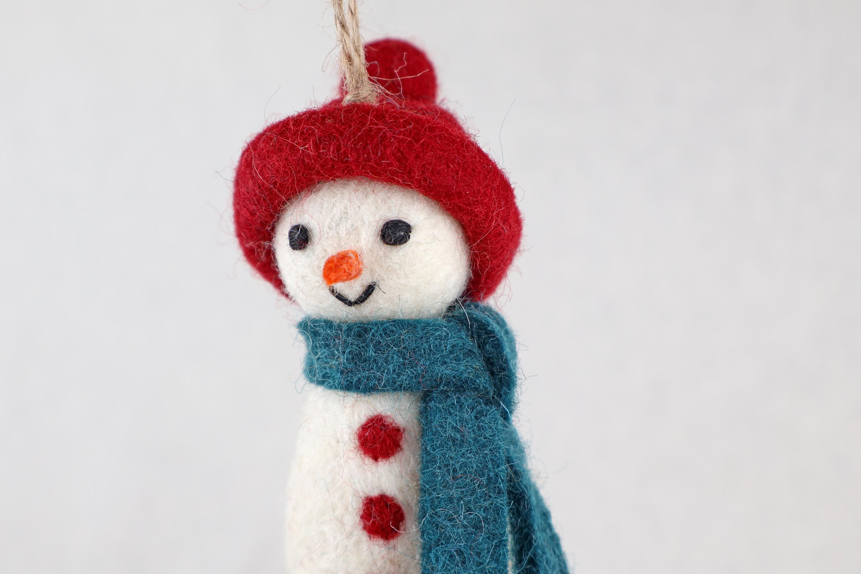 Schneemann Anhänger I Schneemänner aus Filz I Christbaumschmuck I Schneemann Deko I Weihnachtsdeko I Filz Winterdeko