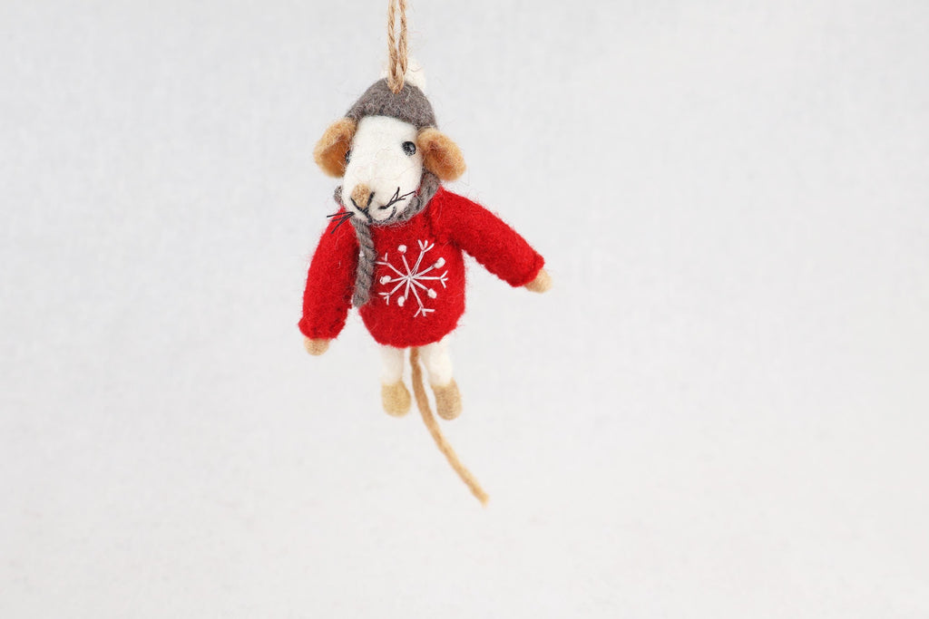 Weihnachtsanhänger Maus I Christbaumschmuck Weihnachtsdeko I Winter Weihnachtsbaum I Weihnachtsmaus