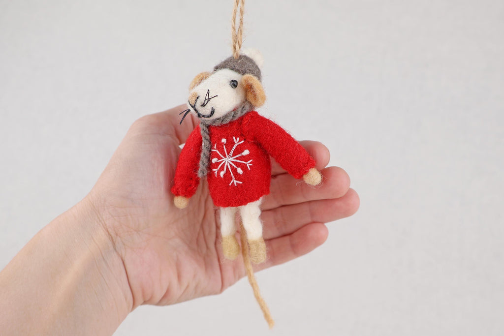 Weihnachtsanhänger Maus I Christbaumschmuck Weihnachtsdeko I Winter Weihnachtsbaum I Weihnachtsmaus