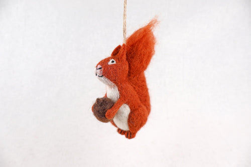 Anhänger Eichhörnchen I Deko aus Filz I Winter I Weihnachtsbaum I Herbstdeko I Anhänger aus Filz I Waldtiere