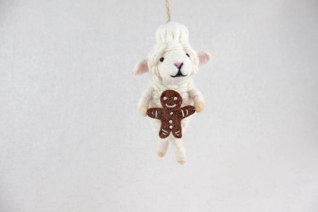 Weihnachtsanhänger Bäcker Schaf I Christbaumschmuck Weihnachtsdeko I Winter Weihnachtsbaum I Weihnachtsschaf