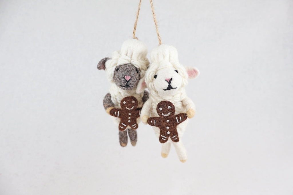 Weihnachtsanhänger Bäcker Schaf I Christbaumschmuck Weihnachtsdeko I Winter Weihnachtsbaum I Weihnachtsschaf