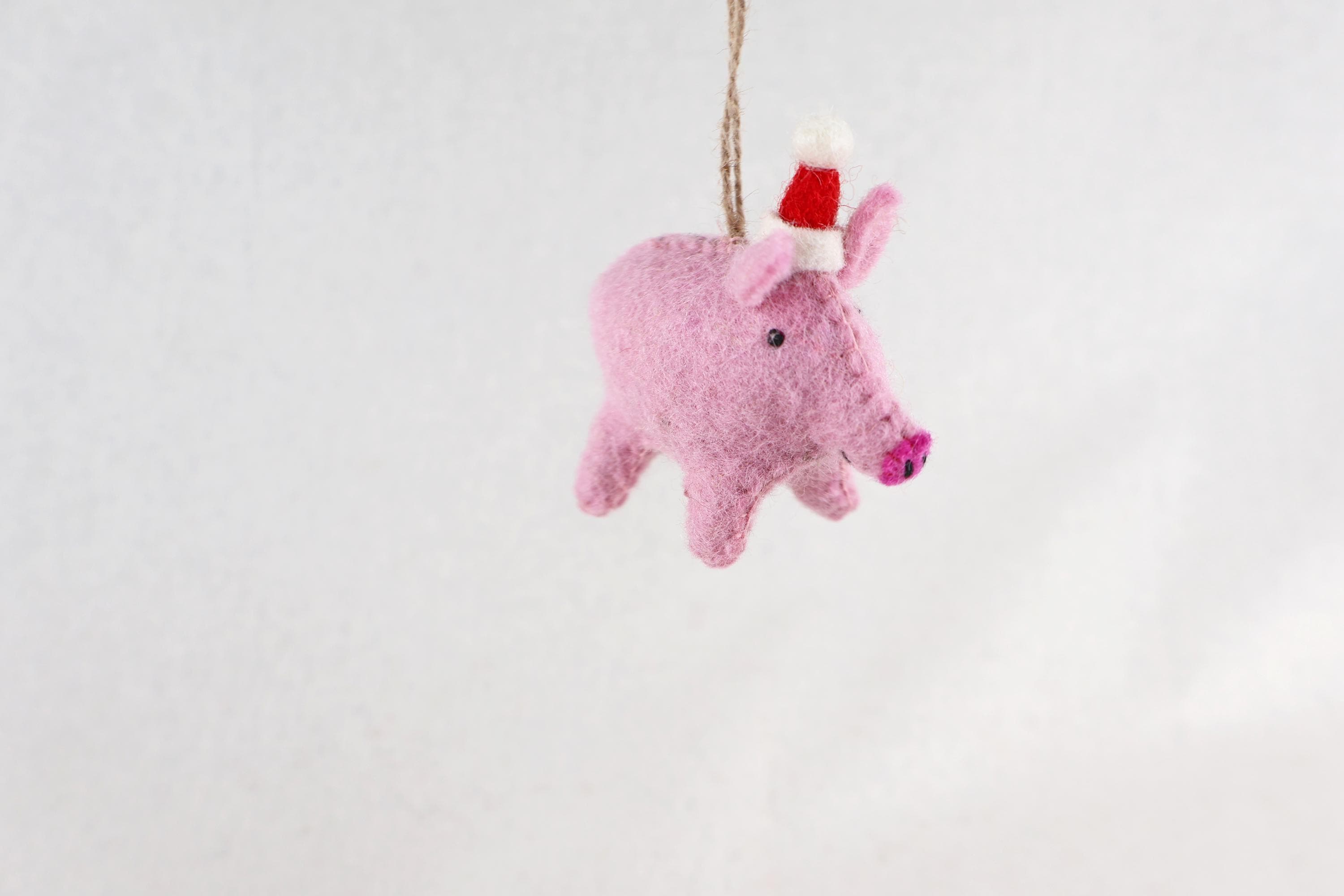Weihnachtsanhänger Schwein I Christbaumschmuck I Weihnachtsdeko I Winter I Weihnachtsbaum I Weihnachtsschwein I Filz Deko Weihnachten