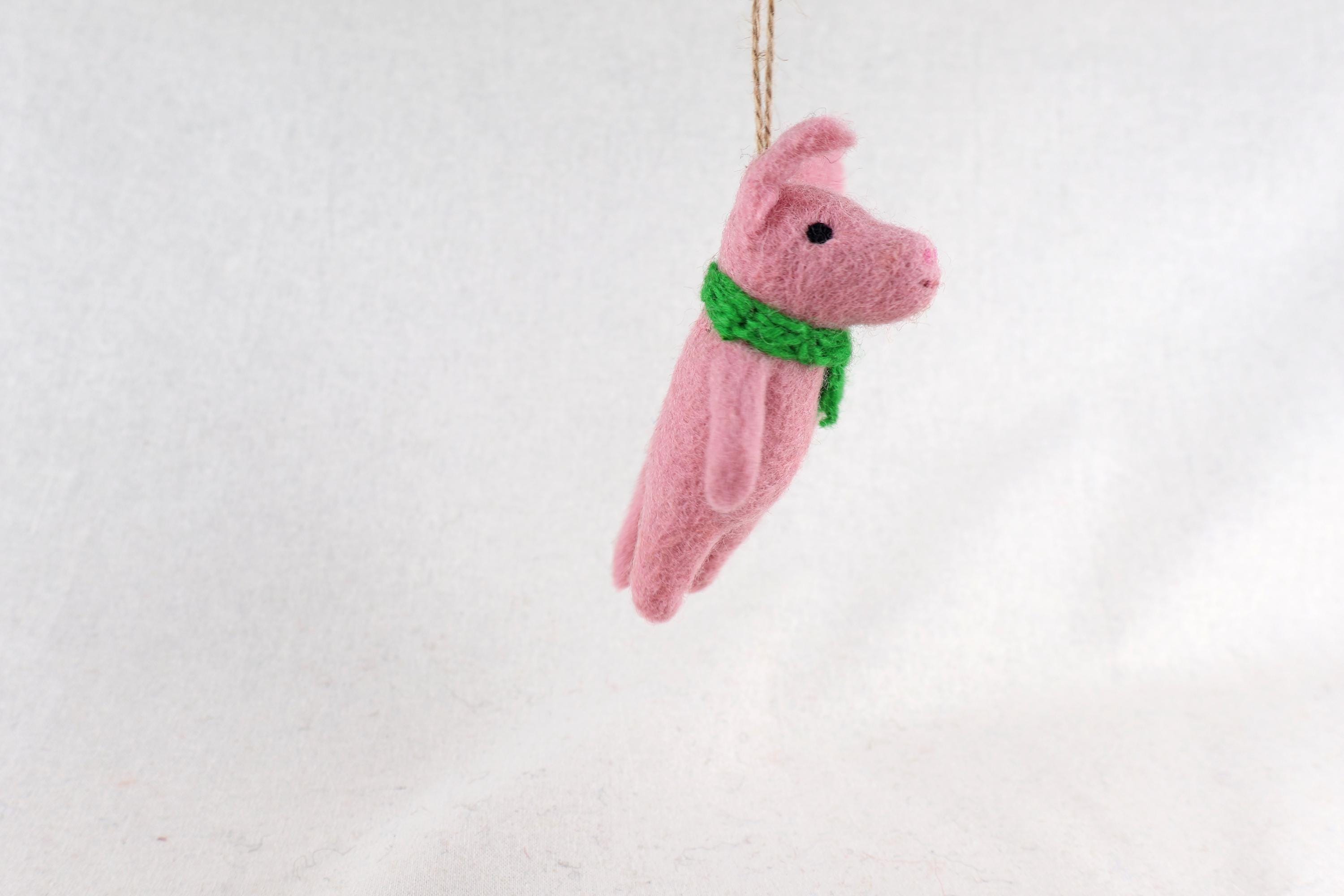 Weihnachtsanhänger Schwein I Christbaumschmuck I Weihnachtsdeko I Winter I Weihnachtsbaum I Weihnachtsschwein I Filz Deko Weihnachten