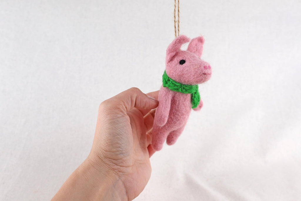 Weihnachtsanhänger Schwein I Christbaumschmuck I Weihnachtsdeko I Winter I Weihnachtsbaum I Weihnachtsschwein I Filz Deko Weihnachten