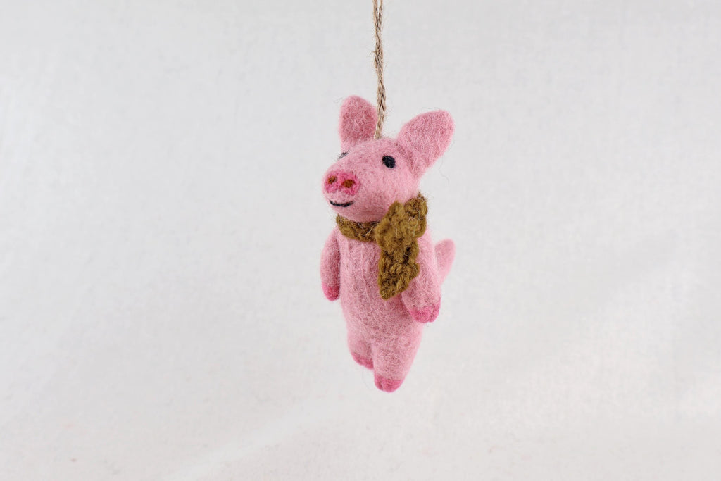 Weihnachtsanhänger Schwein I Christbaumschmuck I Weihnachtsdeko I Winter I Weihnachtsbaum I Weihnachtsschwein I Filz Deko Weihnachten