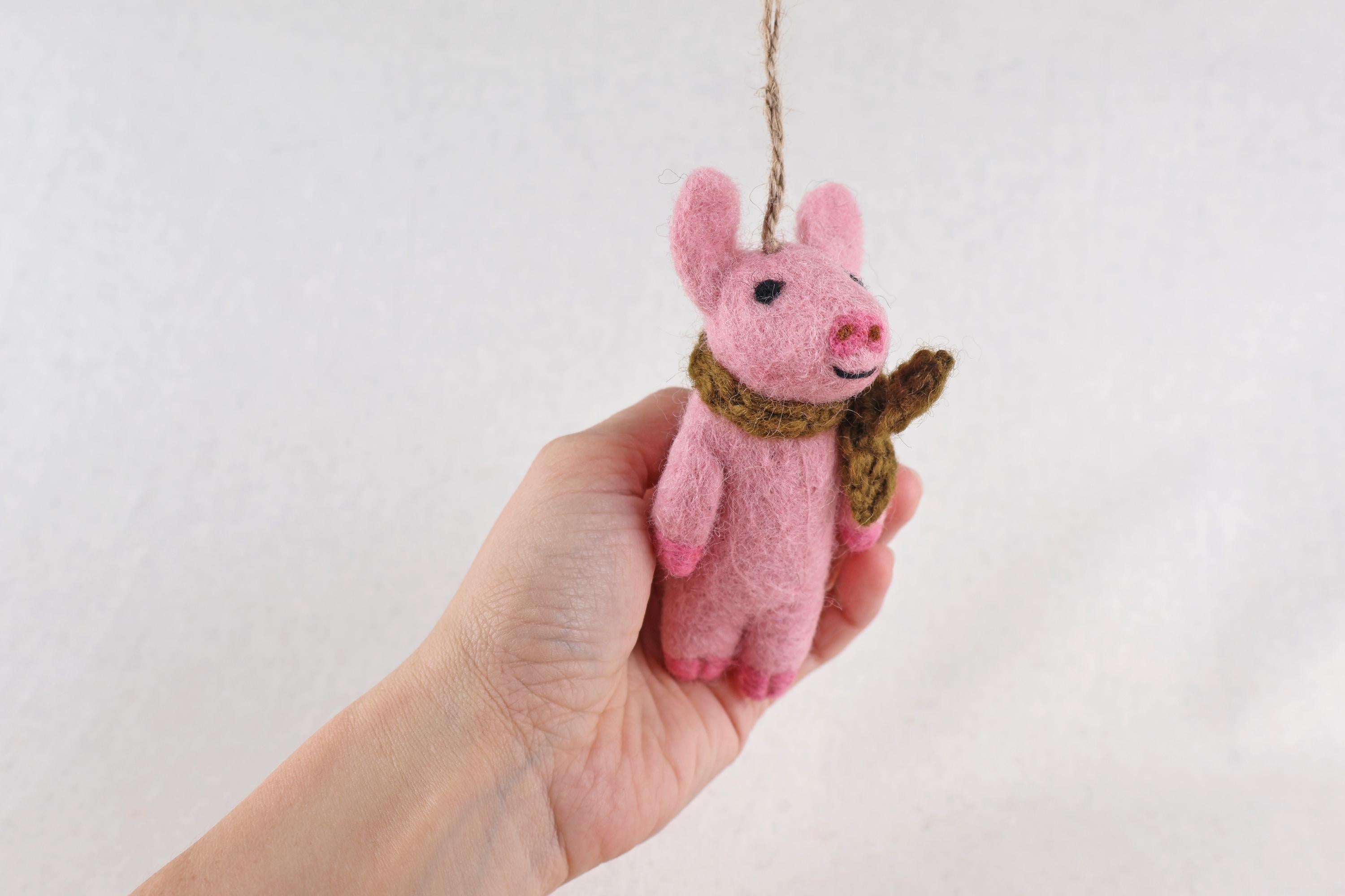 Weihnachtsanhänger Schwein I Christbaumschmuck I Weihnachtsdeko I Winter I Weihnachtsbaum I Weihnachtsschwein I Filz Deko Weihnachten