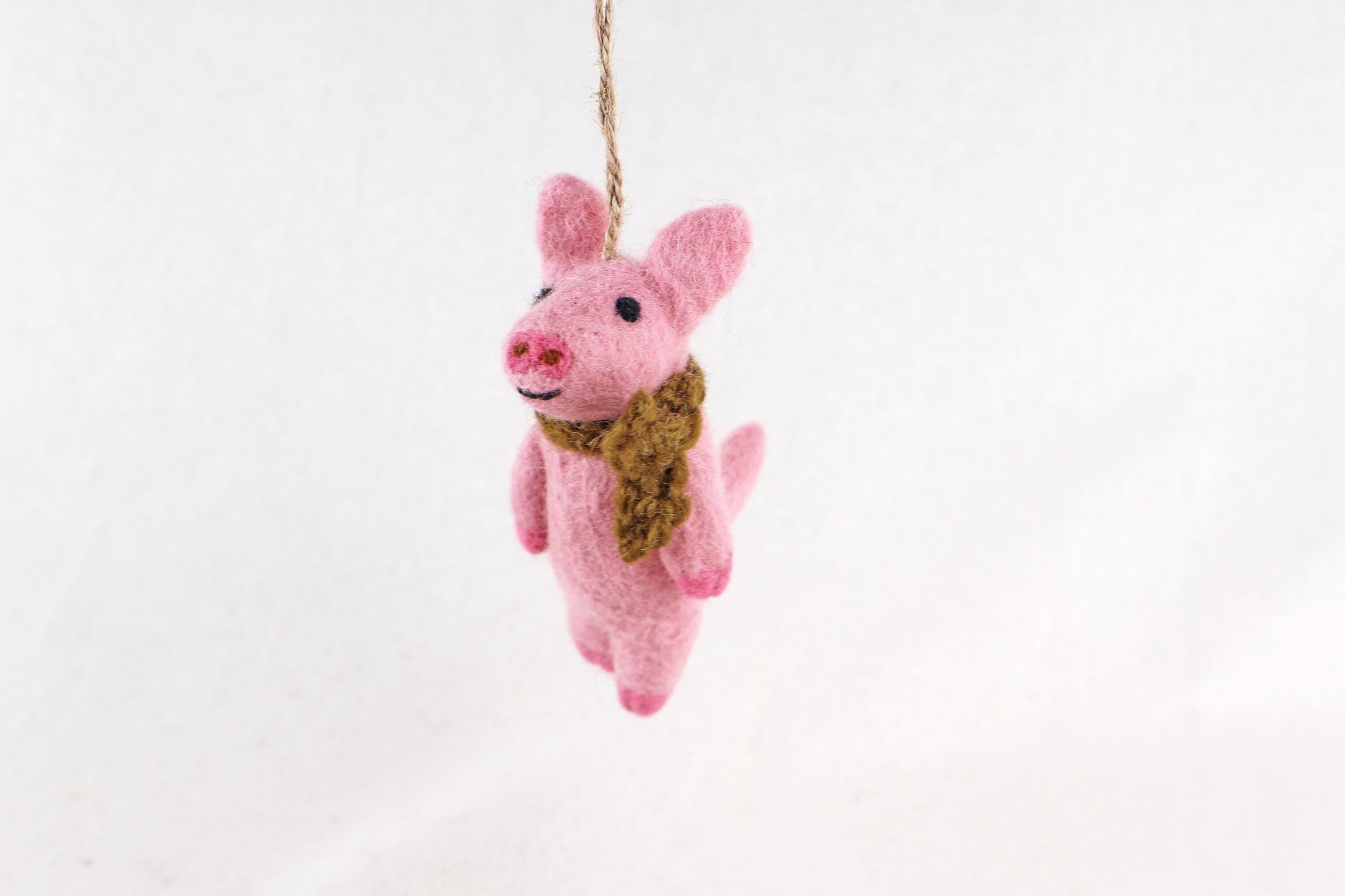 Weihnachtsanhänger Schwein I Christbaumschmuck I Weihnachtsdeko I Winter I Weihnachtsbaum I Weihnachtsschwein I Filz Deko Weihnachten