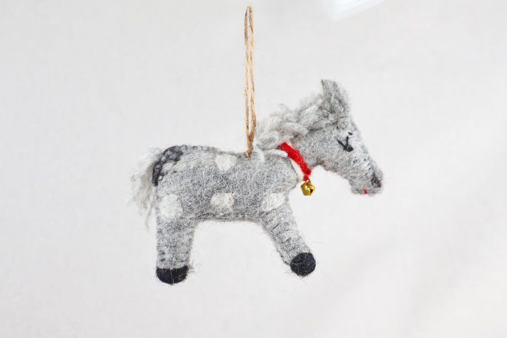 Weihnachtsanhänger Pferd I Filz Christbaumschmuck I Weihnachtsdeko Pferdchen