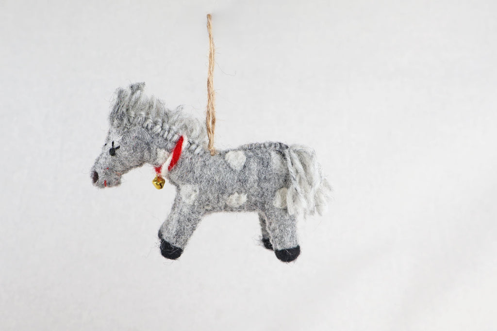 Weihnachtsanhänger Pferd I Filz Christbaumschmuck I Weihnachtsdeko Pferdchen