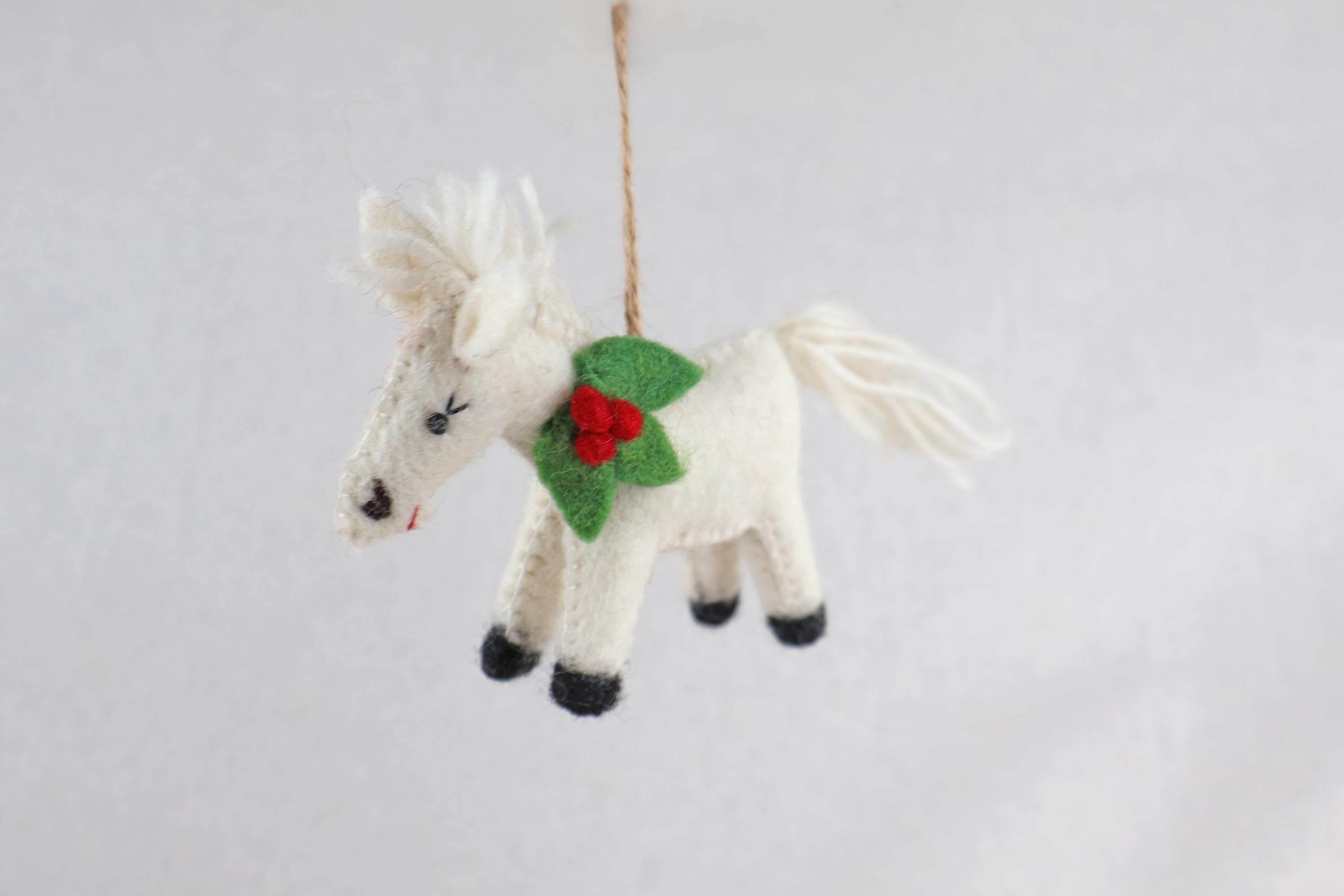 Weihnachtsanhänger Pferd I Filz Christbaumschmuck I Weihnachtsdeko Pferdchen