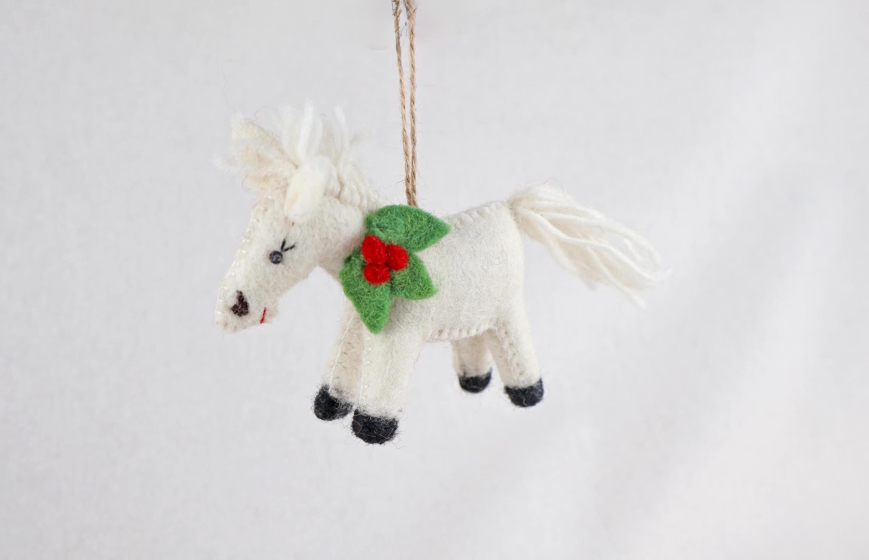 Weihnachtsanhänger Pferd I Filz Christbaumschmuck I Weihnachtsdeko Pferdchen