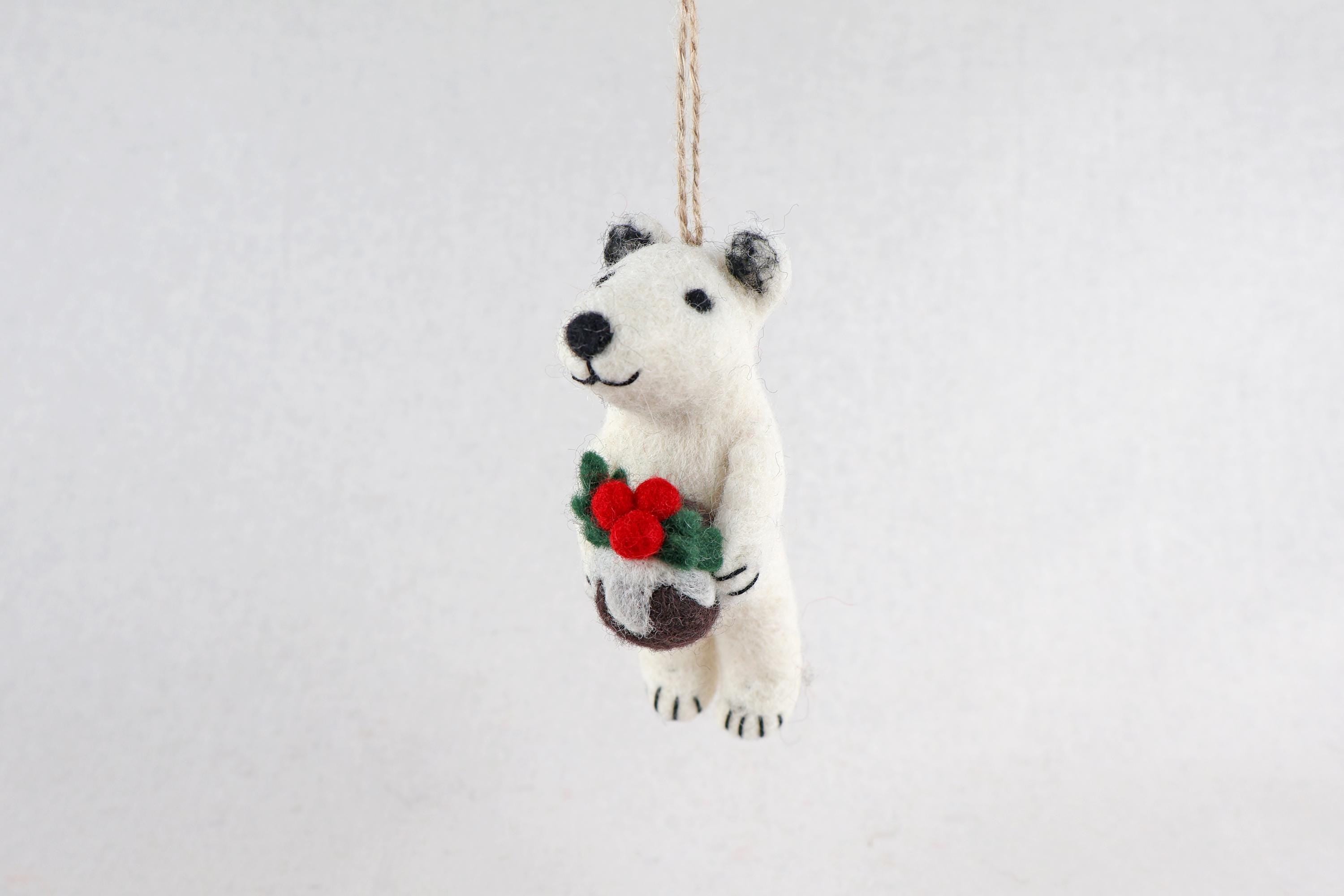 Weihnachtsanhänger Eisbär I Filz Christbaumschmuck I Weihnachtsdeko I Weihnachtsstern I Christmaspudding