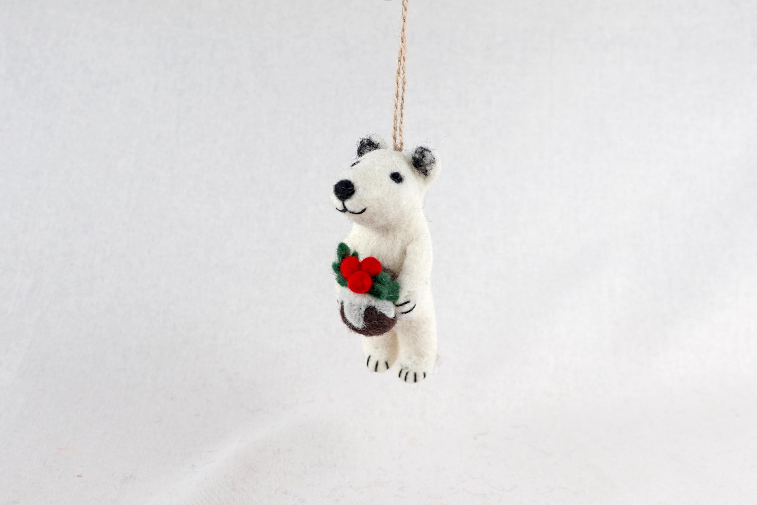 Weihnachtsanhänger Eisbär I Filz Christbaumschmuck I Weihnachtsdeko I Weihnachtsstern I Christmaspudding