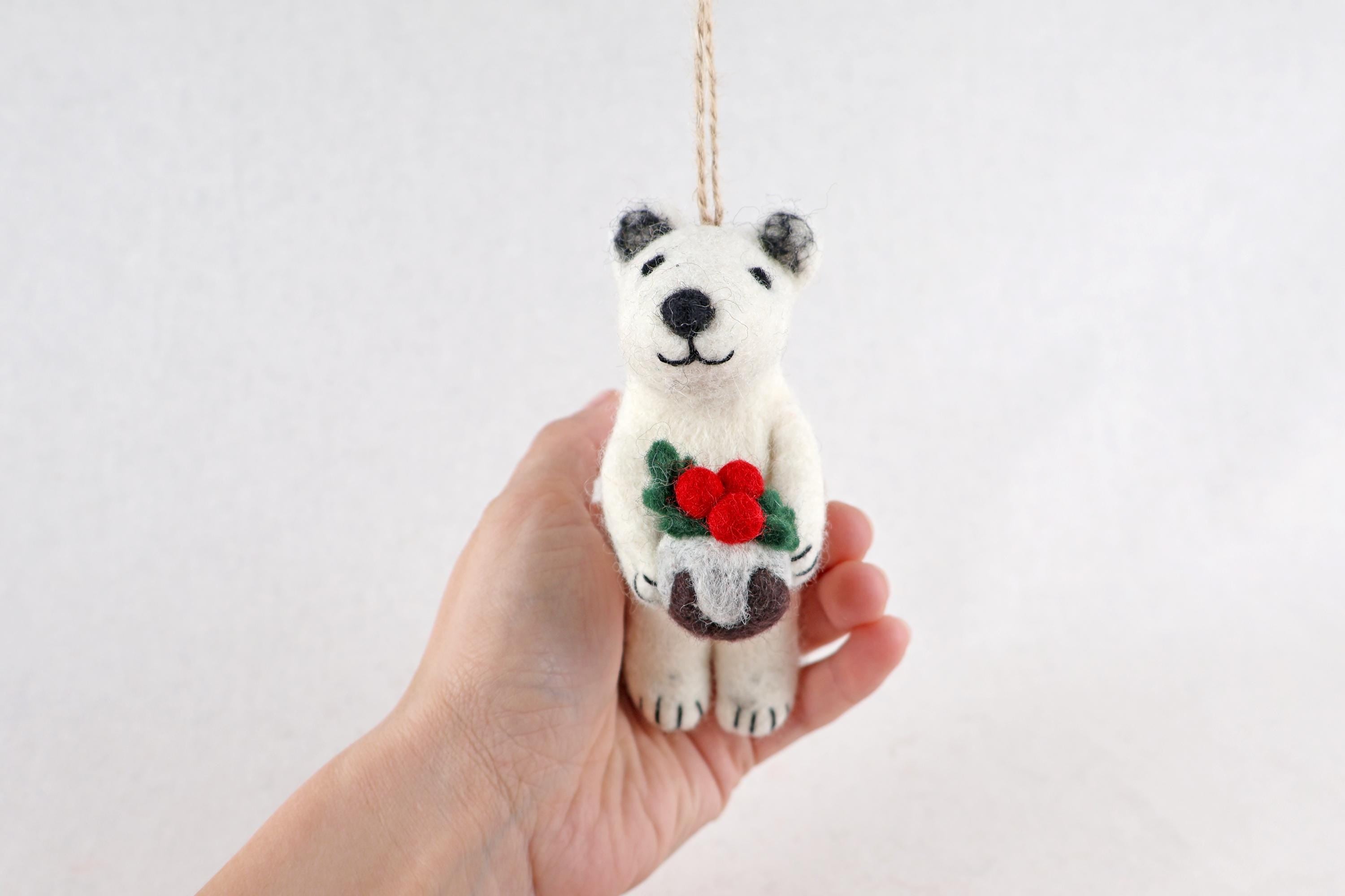 Weihnachtsanhänger Eisbär I Filz Christbaumschmuck I Weihnachtsdeko I Weihnachtsstern I Christmaspudding