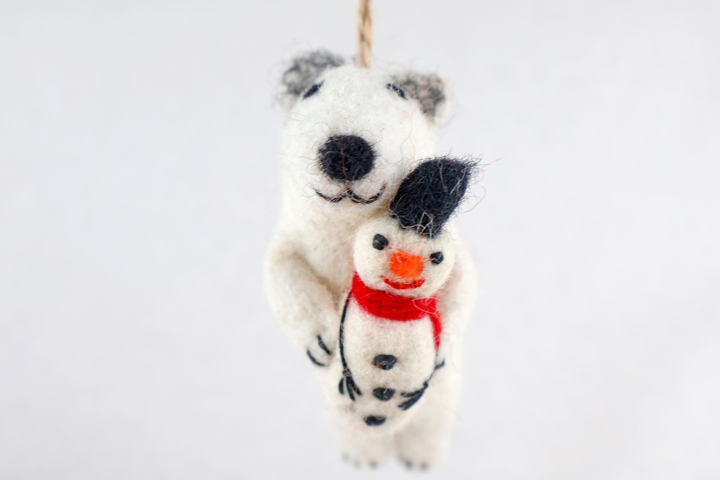 Weihnachtsanhänger Eisbär I Filz Christbaumschmuck I Weihnachtsdeko I Weihnachtsschmuck I Schneemann Weihnachten