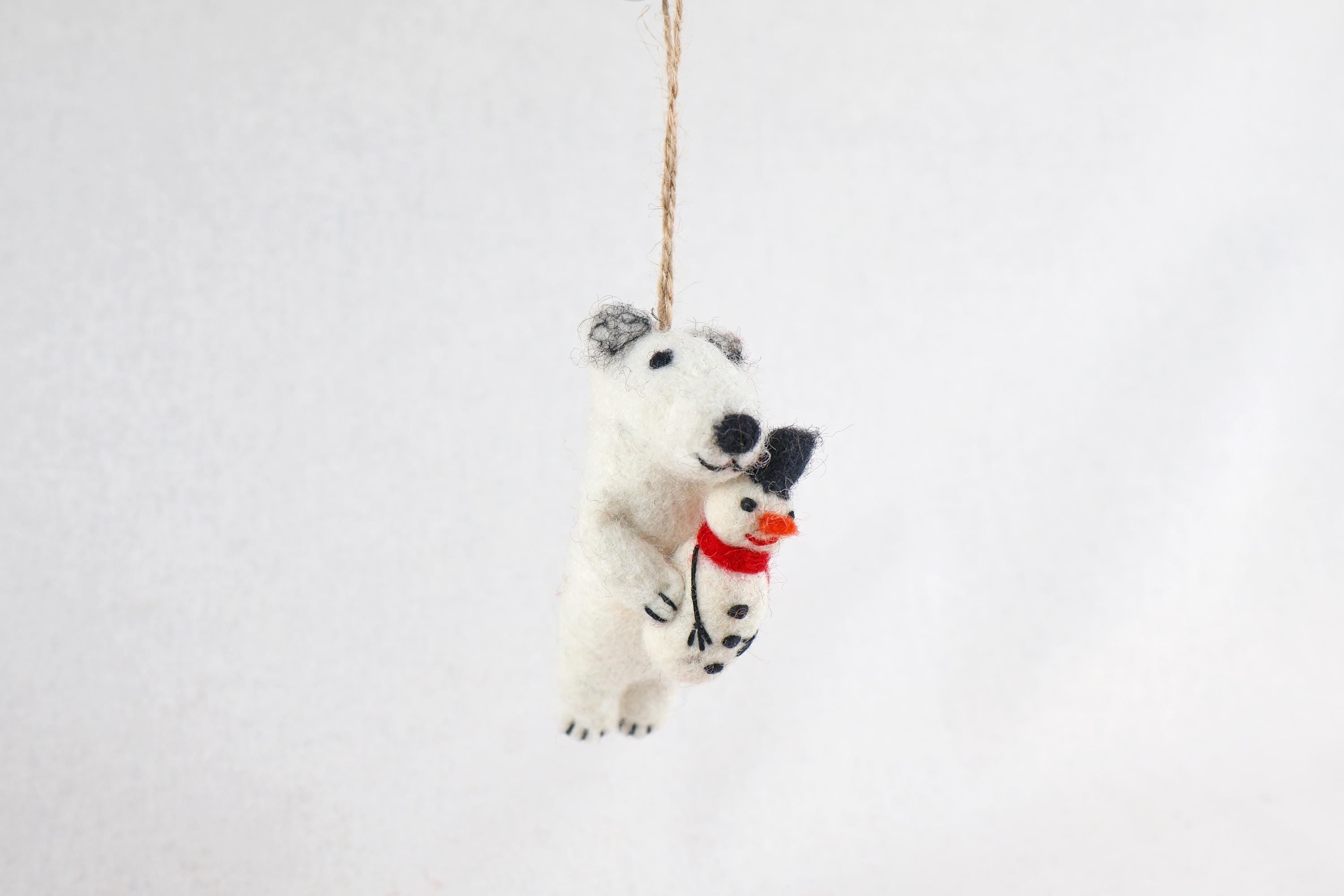 Weihnachtsanhänger Eisbär I Filz Christbaumschmuck I Weihnachtsdeko I Weihnachtsschmuck I Schneemann Weihnachten