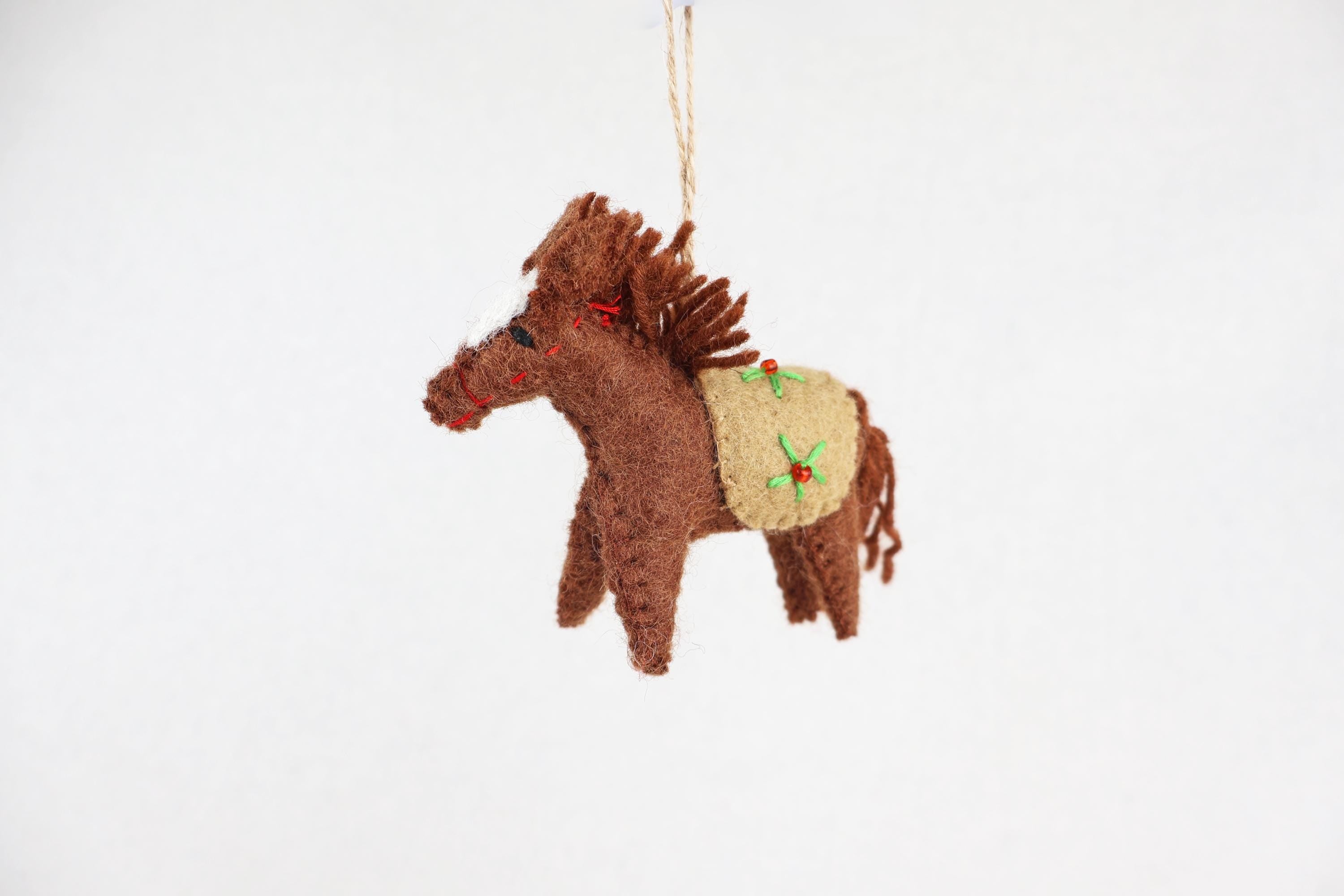 Weihnachtsanhänger Pferd I Filz Christbaumschmuck I Weihnachtsdeko Pferdchen