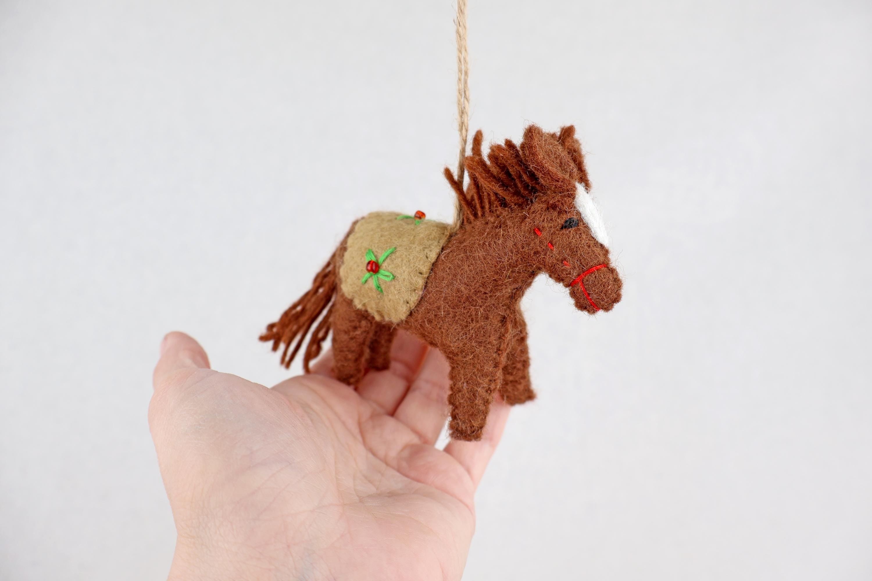 Weihnachtsanhänger Pferd I Filz Christbaumschmuck I Weihnachtsdeko Pferdchen