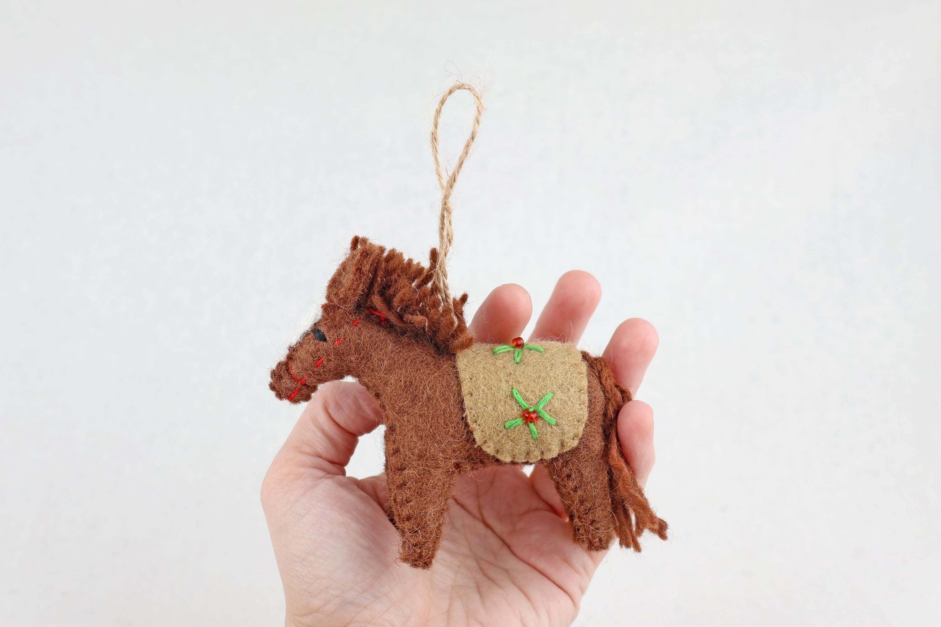 Weihnachtsanhänger Pferd I Filz Christbaumschmuck I Weihnachtsdeko Pferdchen