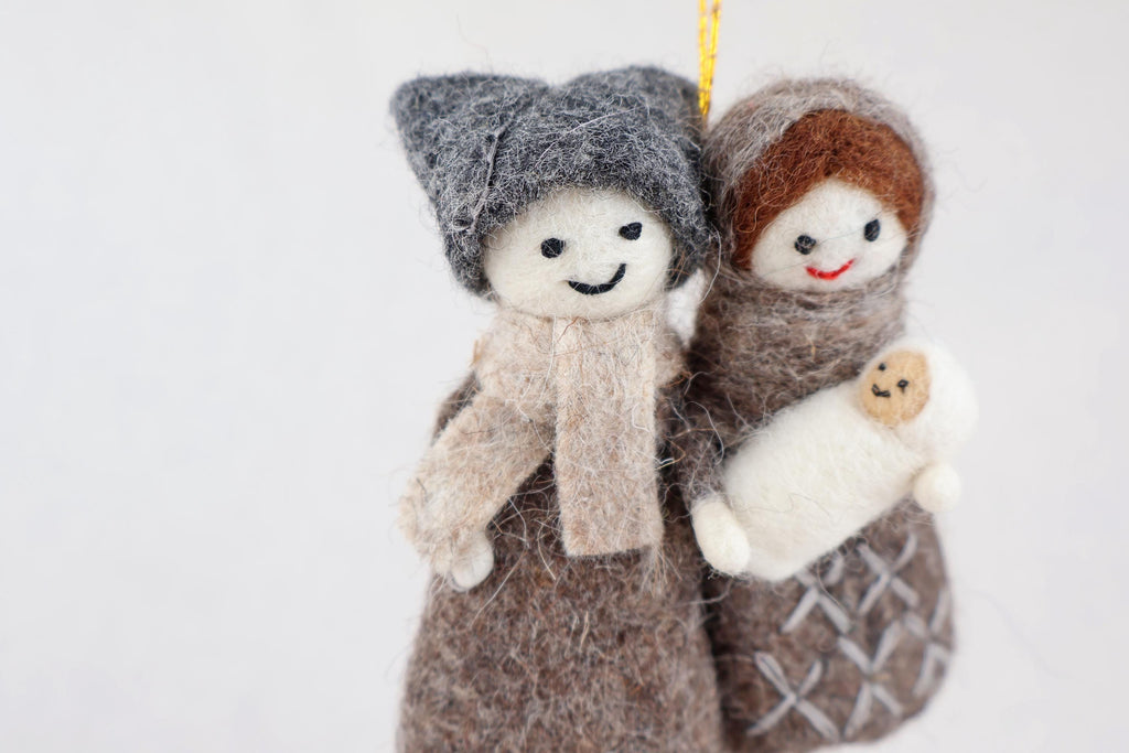 Weihnachtsanhänger Maria und Josef I Christbaumschmuck Weihnachtsdeko I Winter Weihnachtsbaum I Heilige Familie