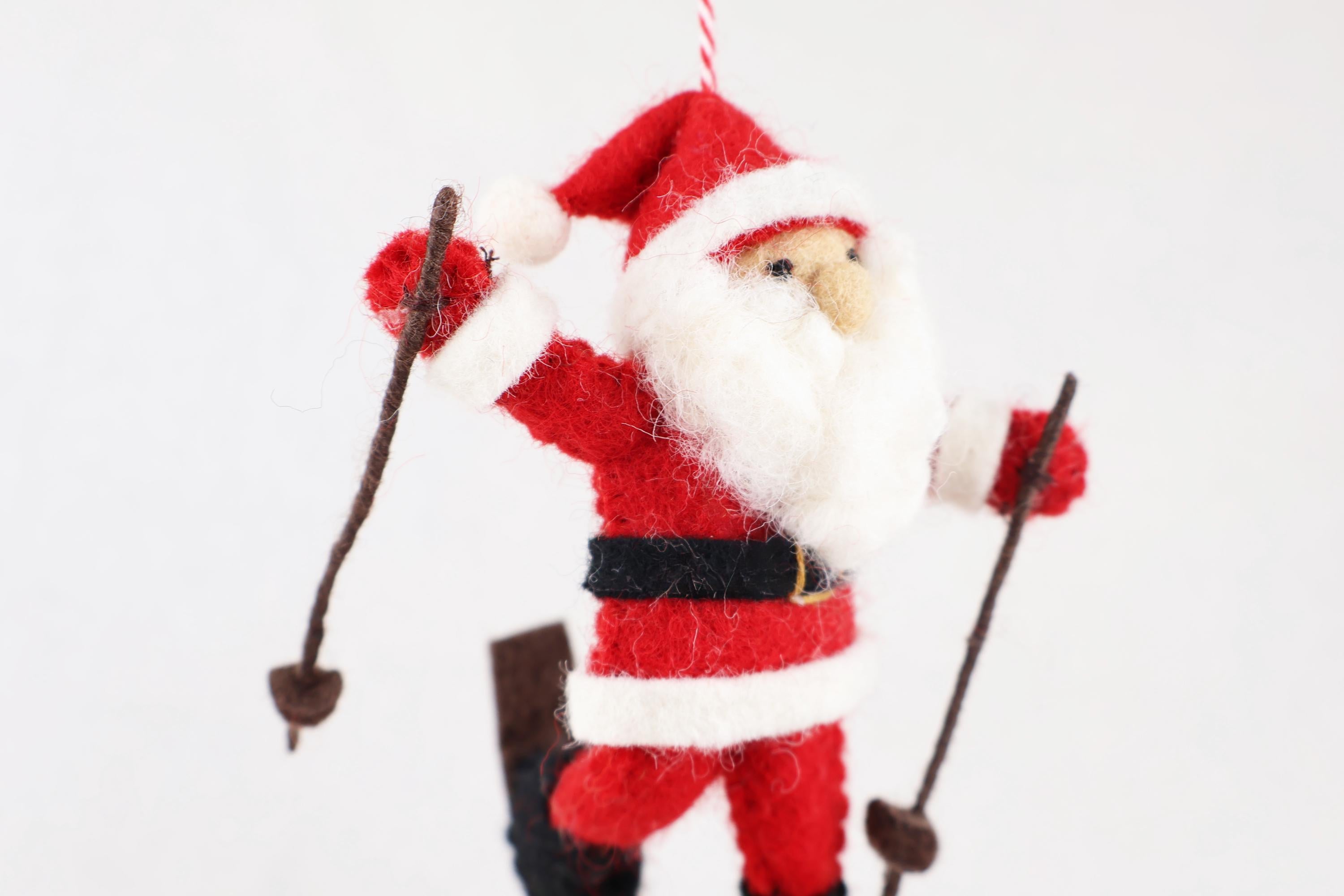 Weihnachtsanhänger Weihnachtsmann I Skifahrer I Christbaumschmuck Weihnachtsdeko I Weihnachtsbaum I Alpin
