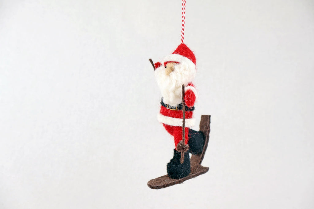 Weihnachtsanhänger Weihnachtsmann I Skifahrer I Christbaumschmuck Weihnachtsdeko I Weihnachtsbaum I Alpin