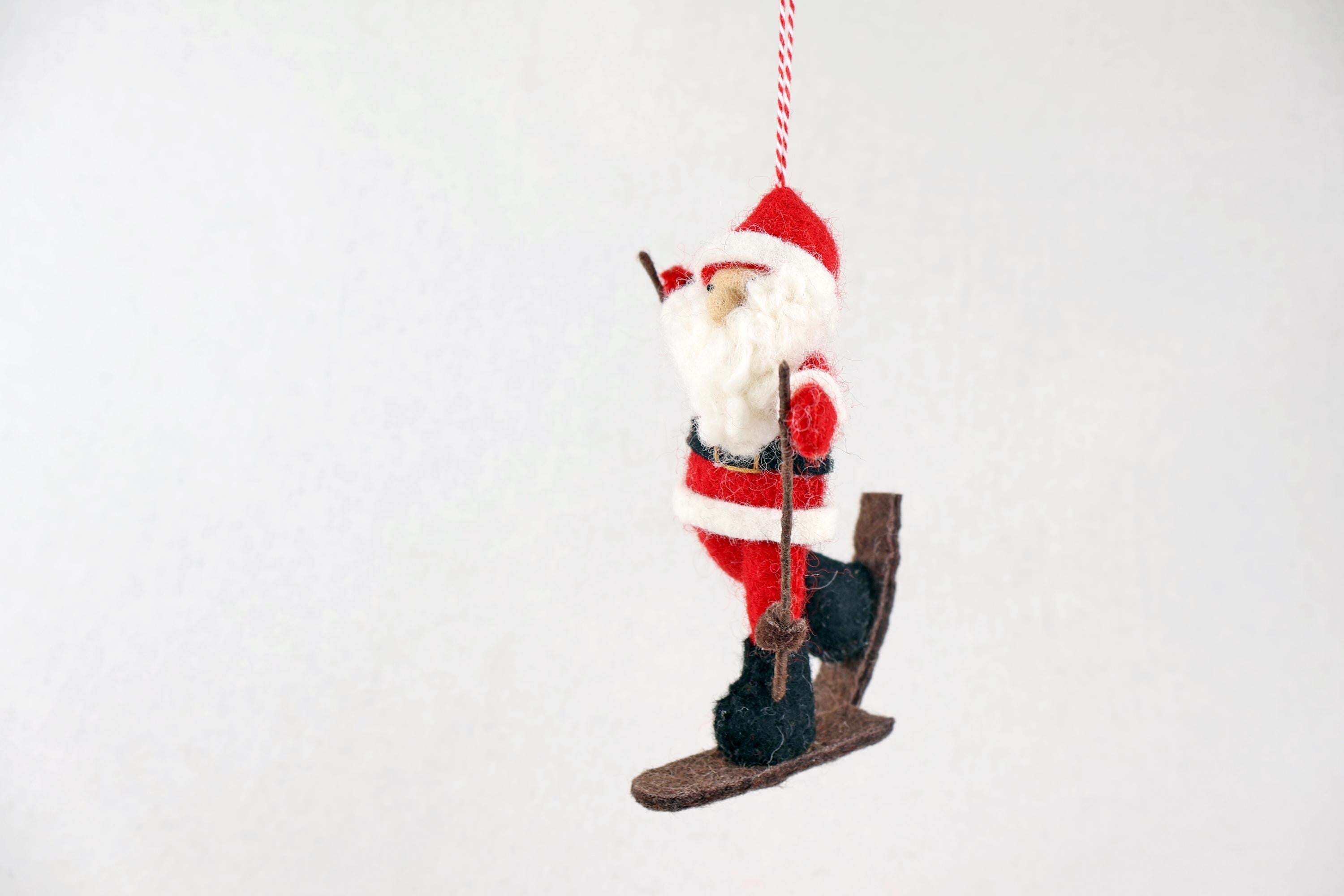 Weihnachtsanhänger Weihnachtsmann I Skifahrer I Christbaumschmuck Weihnachtsdeko I Weihnachtsbaum I Alpin