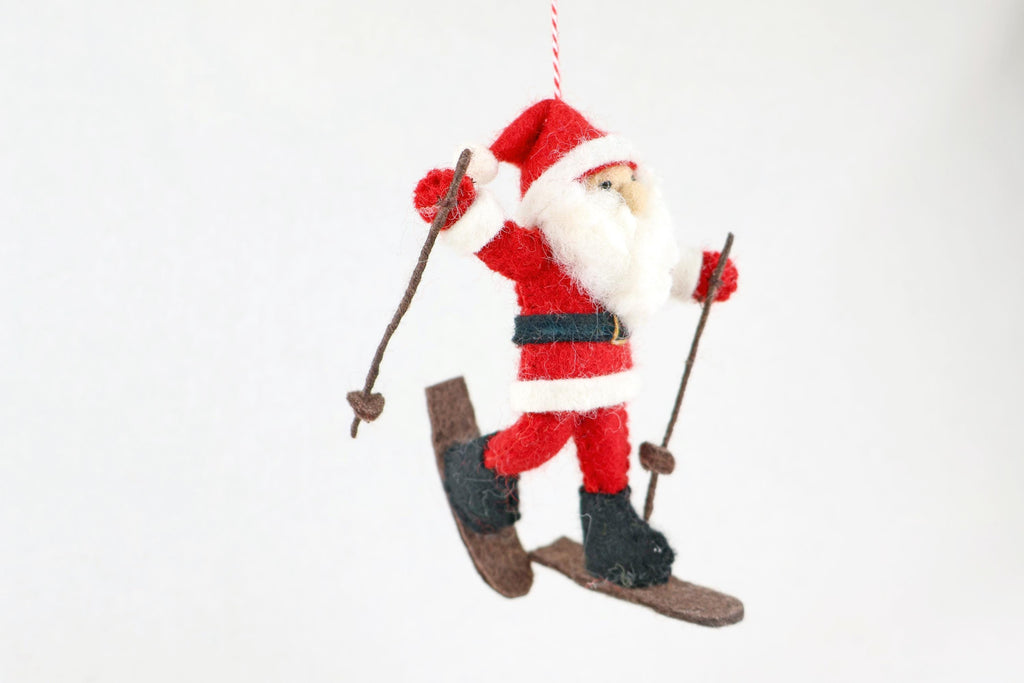Weihnachtsanhänger Weihnachtsmann I Skifahrer I Christbaumschmuck Weihnachtsdeko I Weihnachtsbaum I Alpin