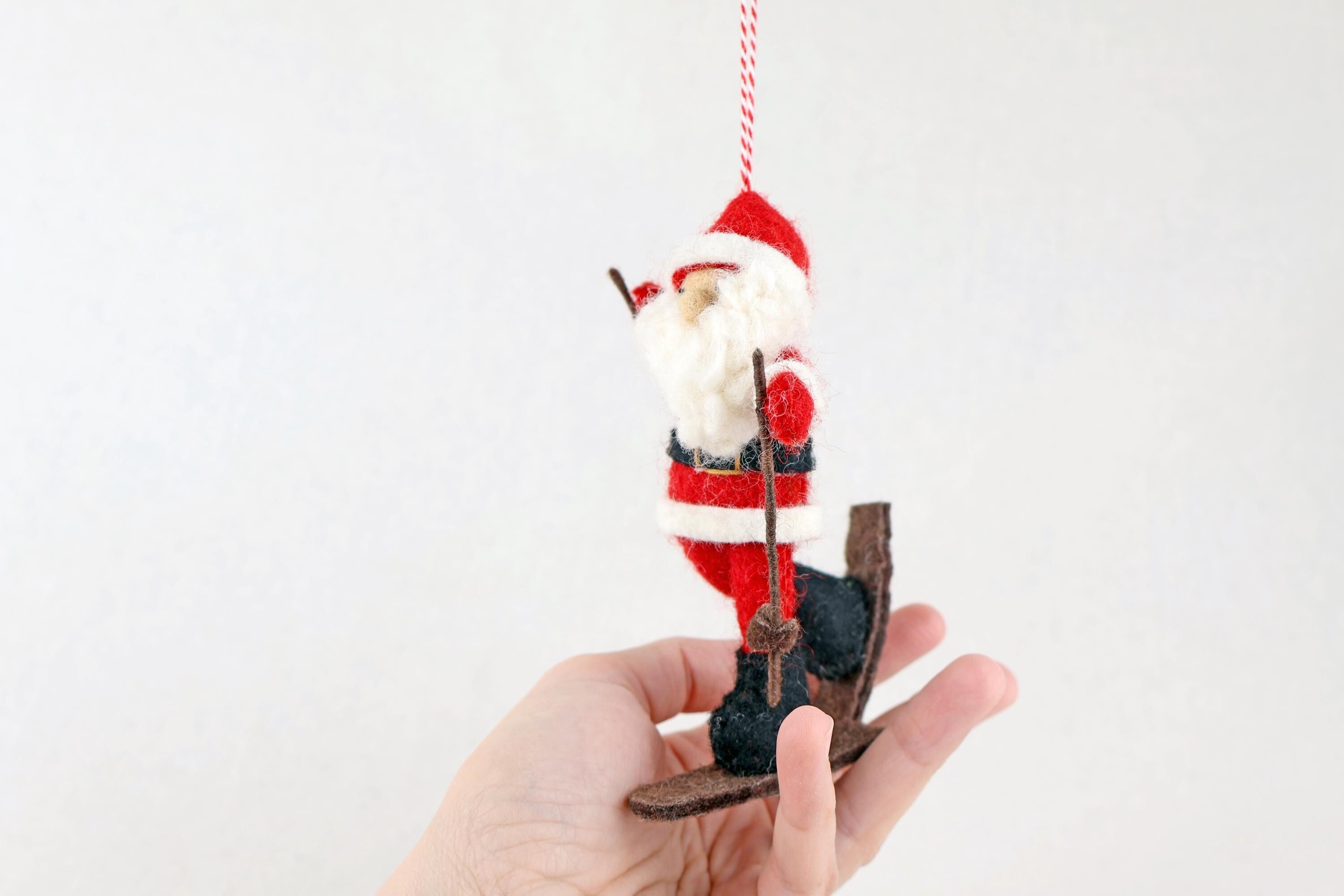 Weihnachtsanhänger Weihnachtsmann I Skifahrer I Christbaumschmuck Weihnachtsdeko I Weihnachtsbaum I Alpin