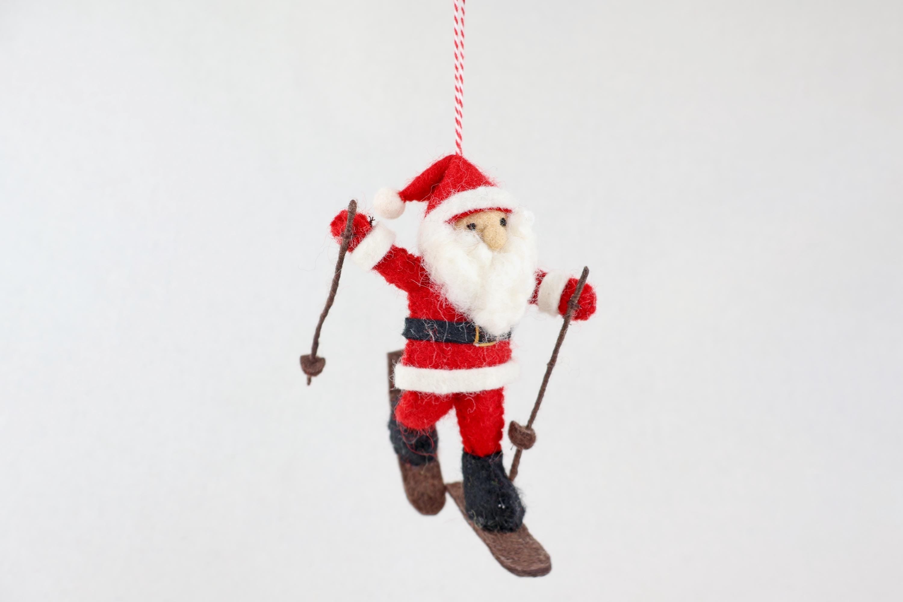 Weihnachtsanhänger Weihnachtsmann I Skifahrer I Christbaumschmuck Weihnachtsdeko I Weihnachtsbaum I Alpin