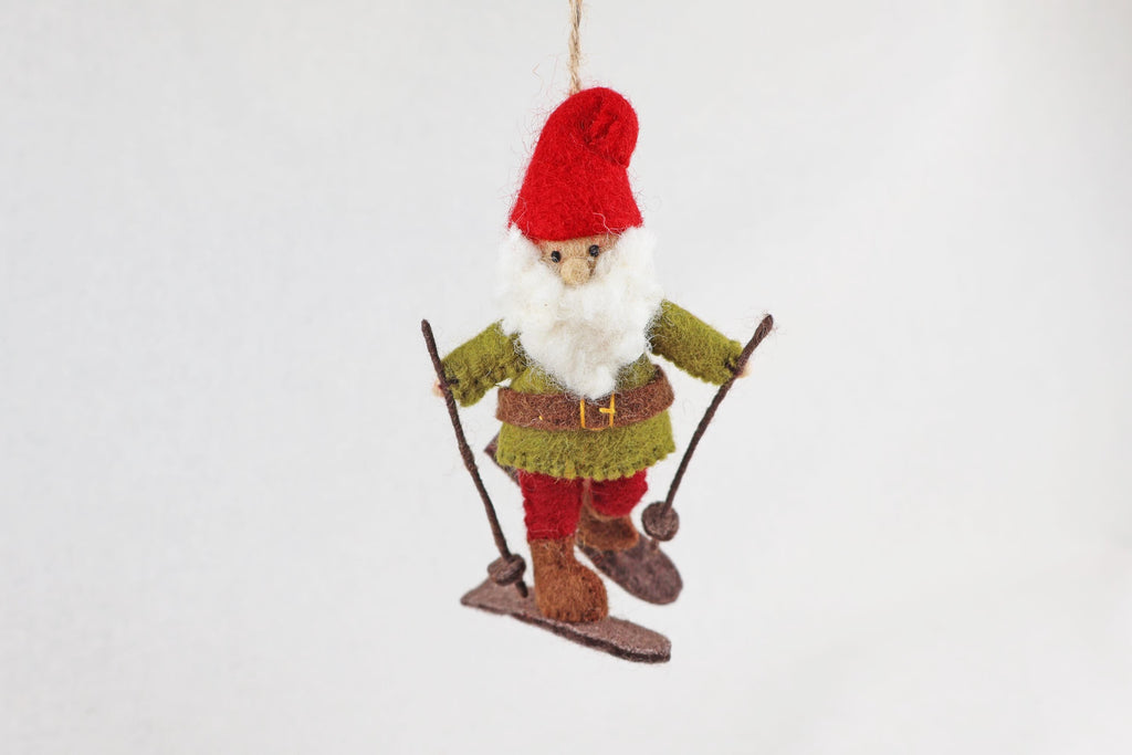 Weihnachtsanhänger Zwerg I Skifahrer I Christbaumschmuck Weihnachtsdeko I Weihnachtsbaum I Alpin I Wichtel