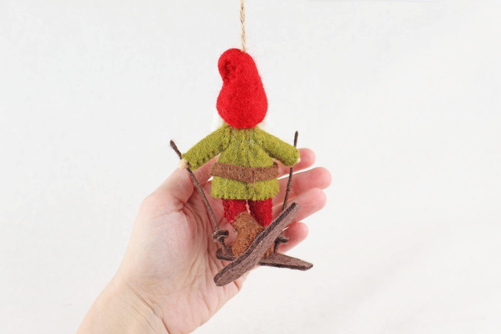 Weihnachtsanhänger Zwerg I Skifahrer I Christbaumschmuck Weihnachtsdeko I Weihnachtsbaum I Alpin I Wichtel