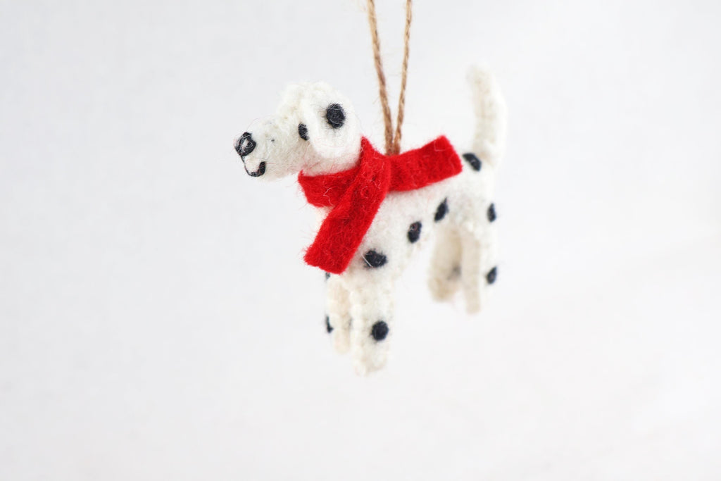 Weihnachtsanhänger Hund Dalmatiner I Filz Christbaumschmuck Weihnachtsdeko