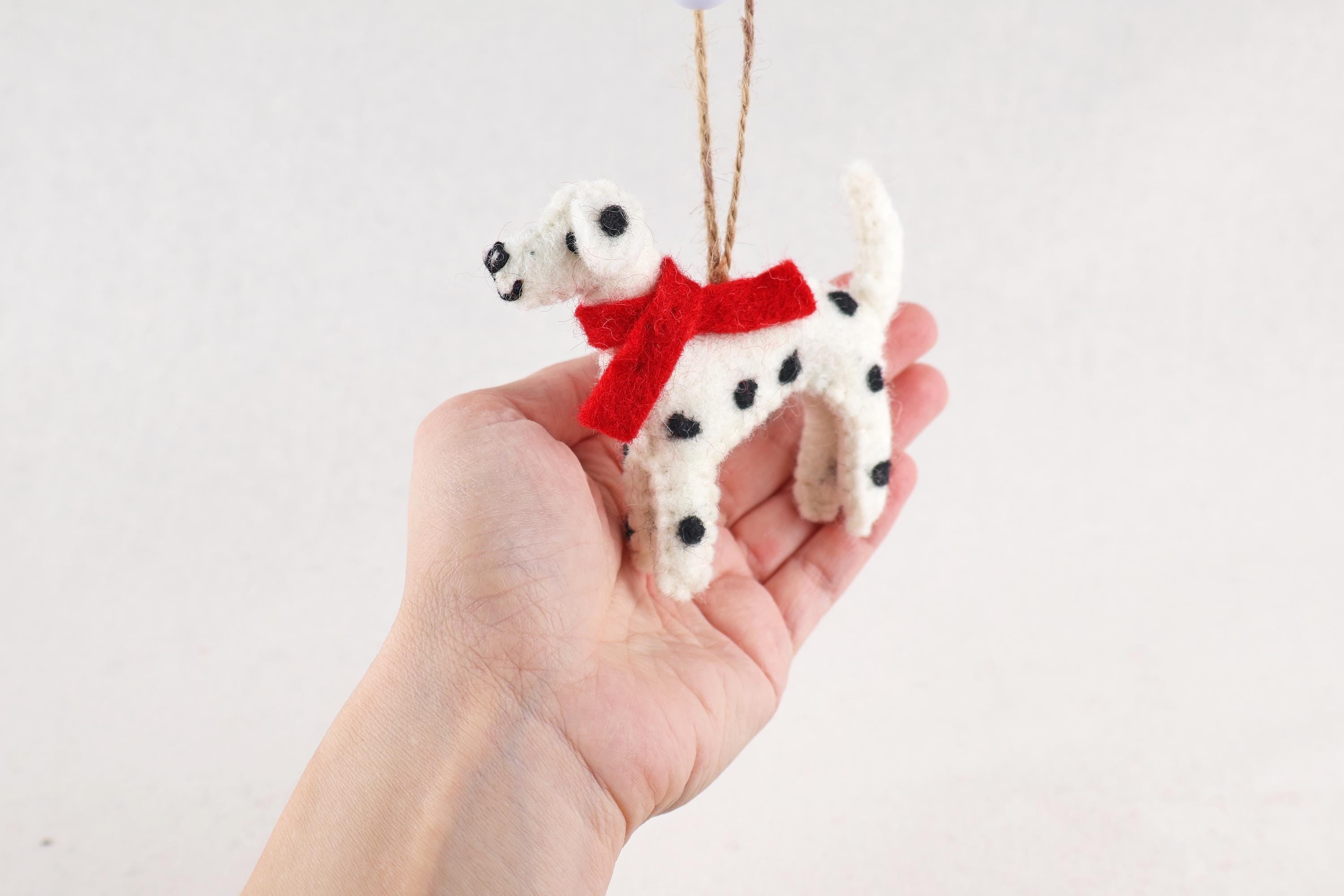 Weihnachtsanhänger Hund Dalmatiner I Filz Christbaumschmuck Weihnachtsdeko