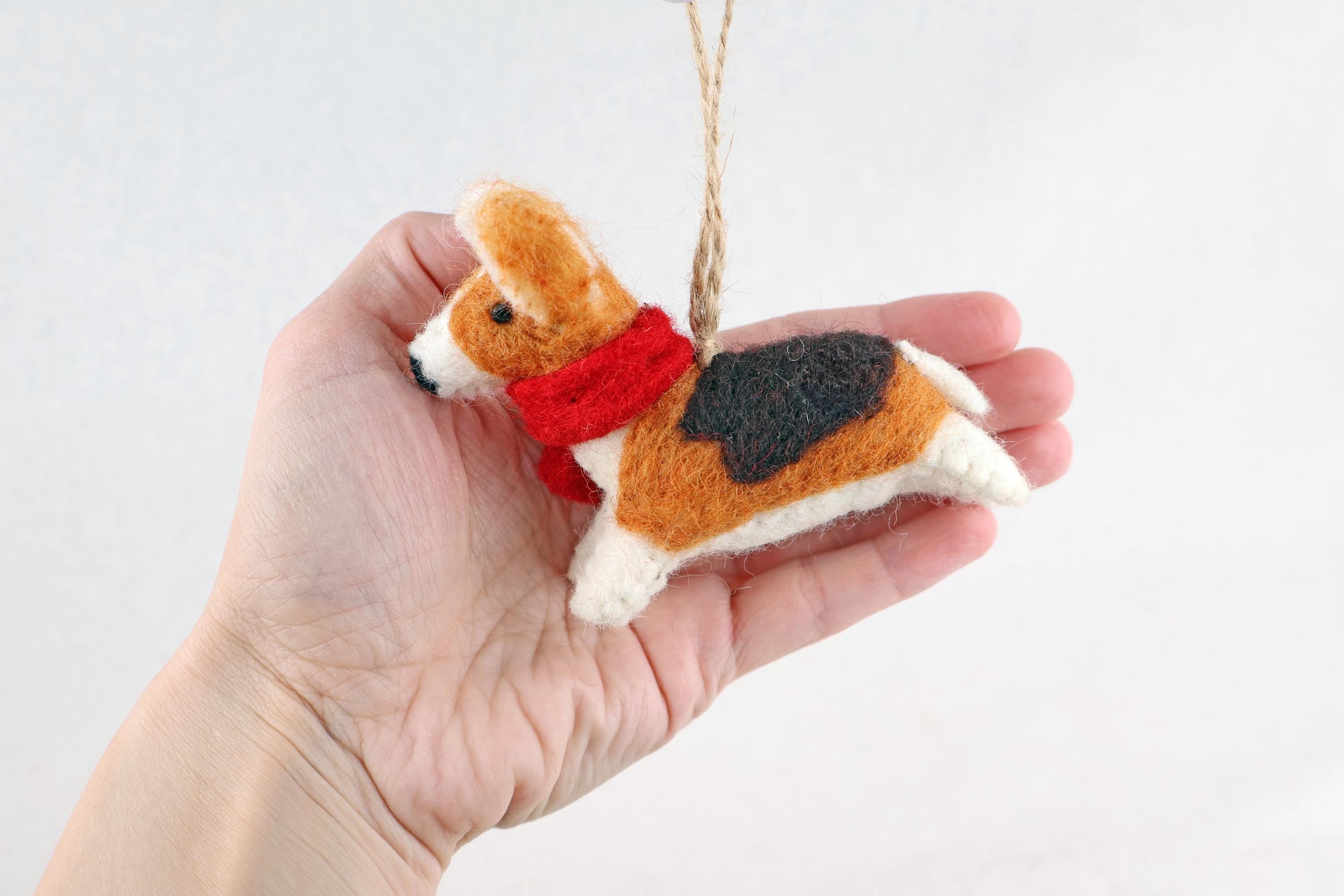 Weihnachtsanhänger Corgi aus Filz I Filz Christbaumschmuck I Weihnachtsdeko I Weihnachtscorgi I Hundeanhänger