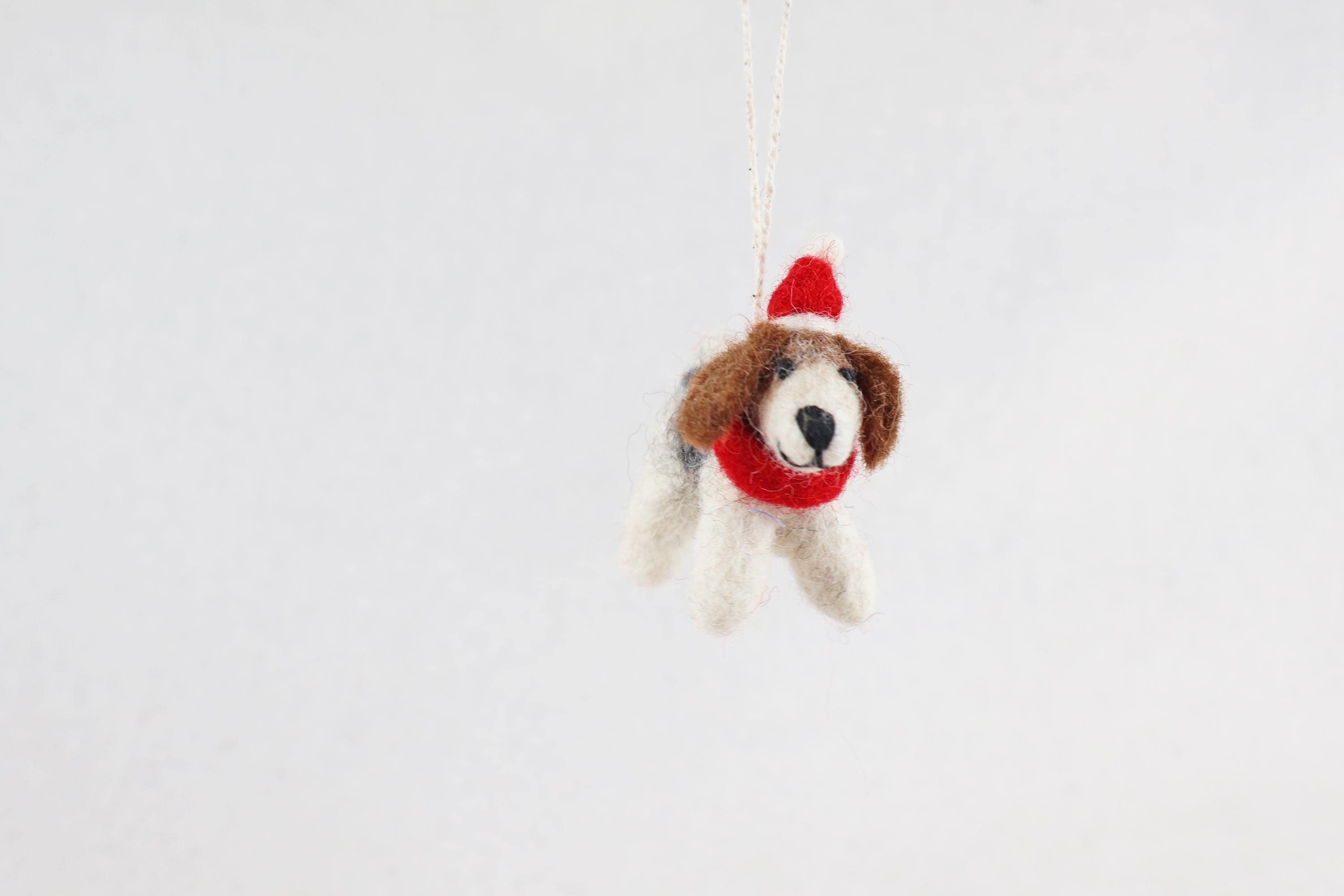 Weihnachtsanhänger Hund Beagle I Filz Christbaumschmuck Weihnachtsdeko I Beagle Welpe