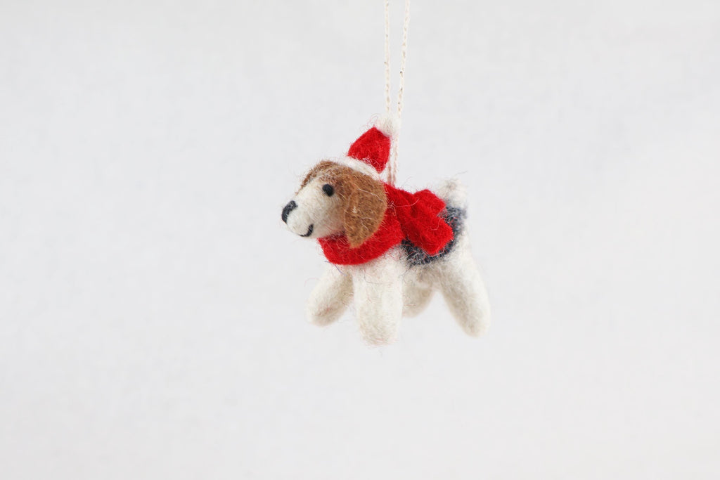 Weihnachtsanhänger Hund Beagle I Filz Christbaumschmuck Weihnachtsdeko I Beagle Welpe