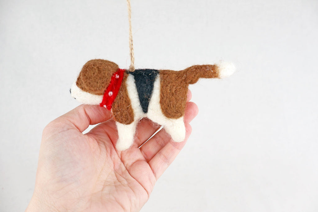 Weihnachtsanhänger Hund Beagle I Filz Christbaumschmuck I Weihnachtsdeko I Weihnachtshund