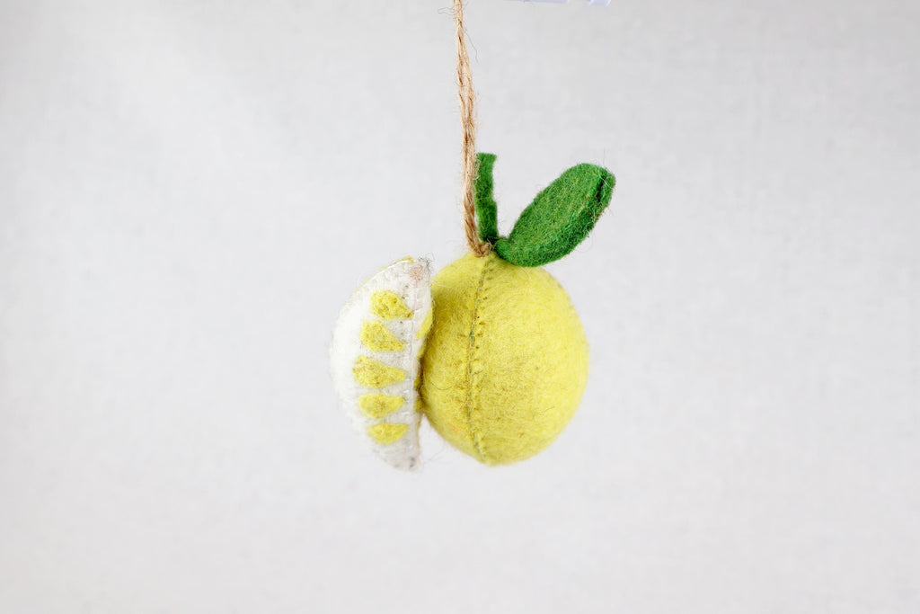 Weihnachtsanhänger Zitrone I Christbaumschmuck I Weihnachtsdeko I Winter Weihnachtsbaum I Weihnachtsobst I Zitrone Deko I Gelbe Kugel