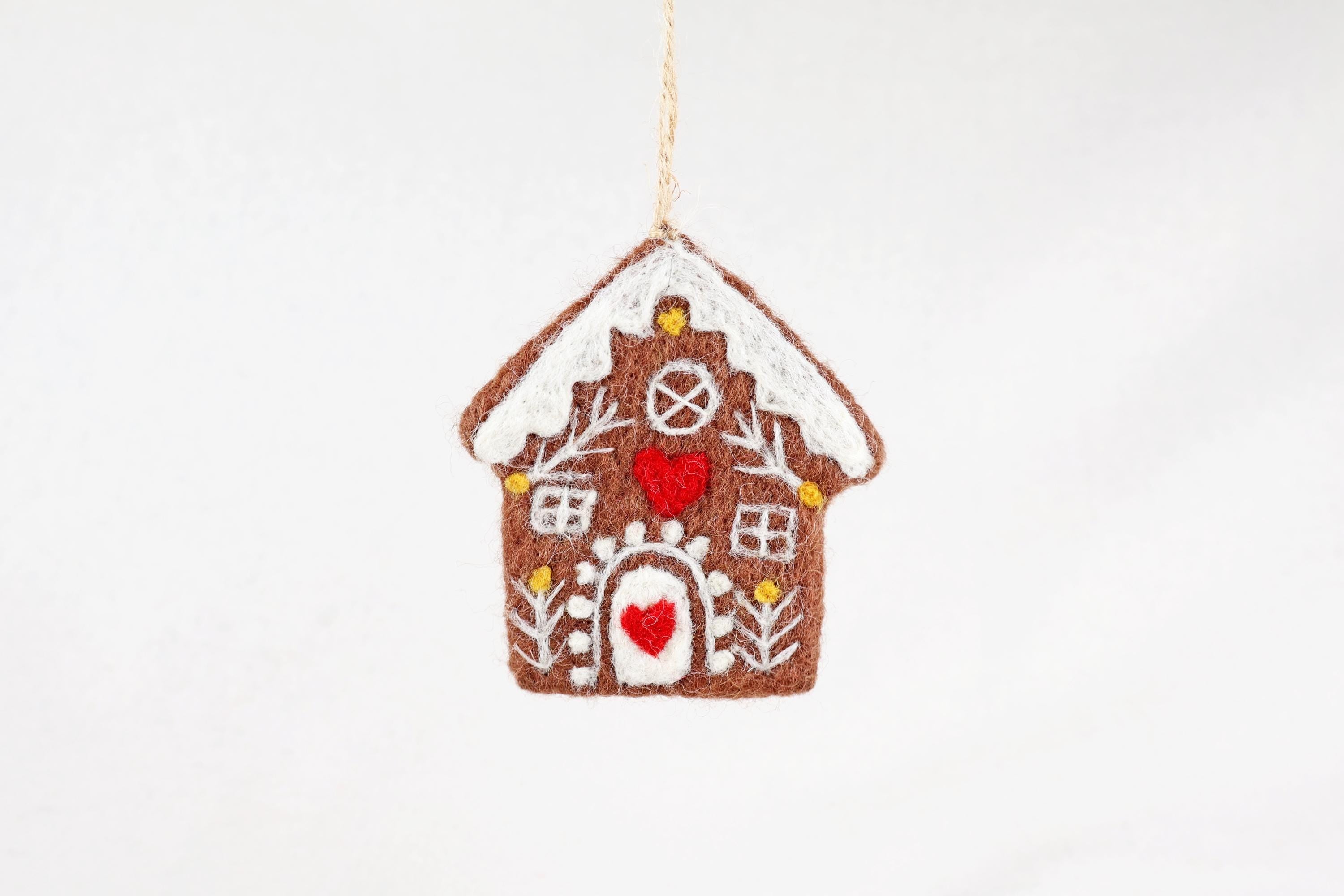 Weihnachtsanhänger Lebkuchenhaus mit Herz I Christbaumschmuck Weihnachtsdeko I Winterdeko I Weihnachtsbaum I Lebkuchen