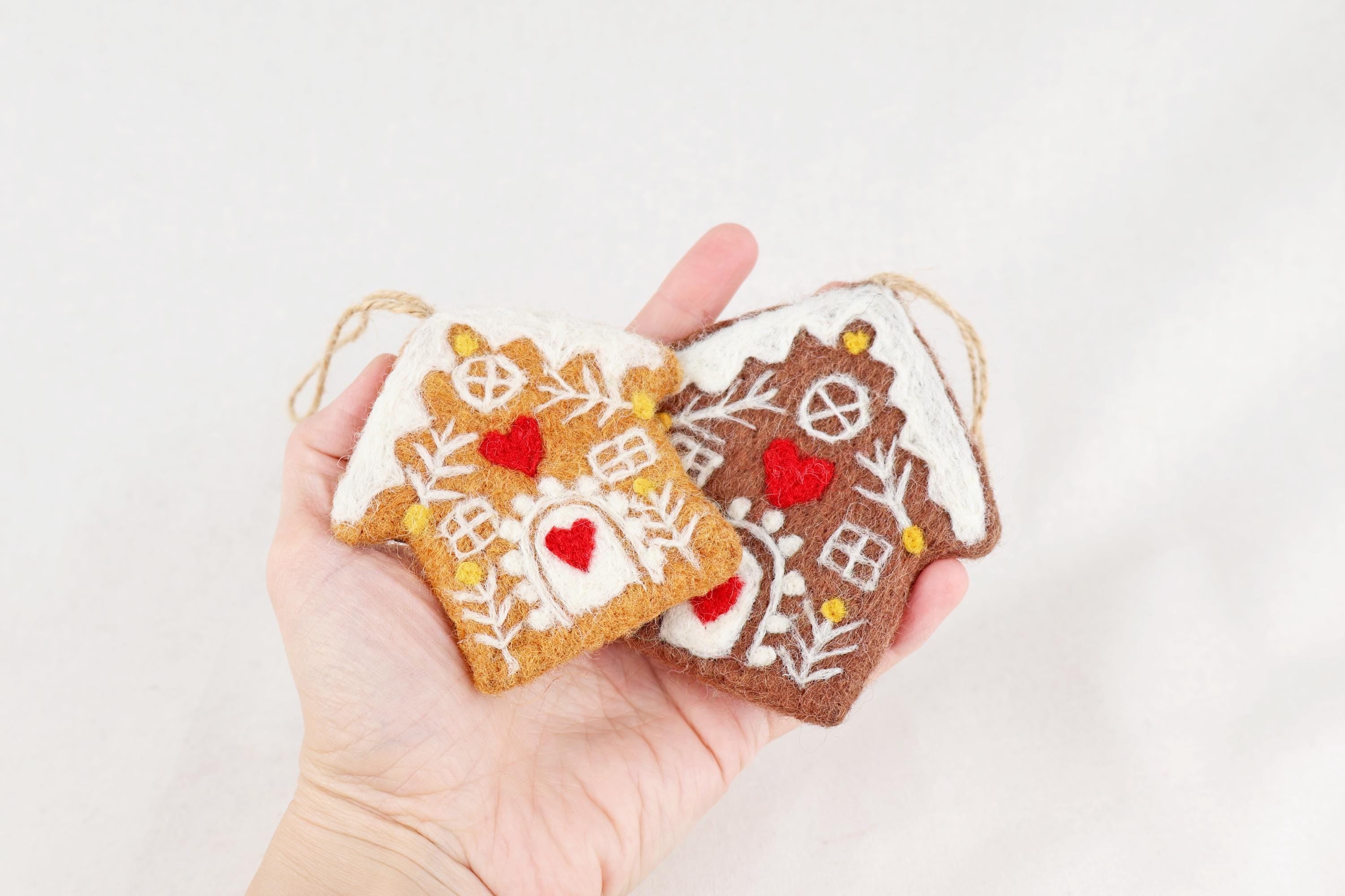 Weihnachtsanhänger Lebkuchenhaus mit Herz I Christbaumschmuck Weihnachtsdeko I Winterdeko I Weihnachtsbaum I Lebkuchen