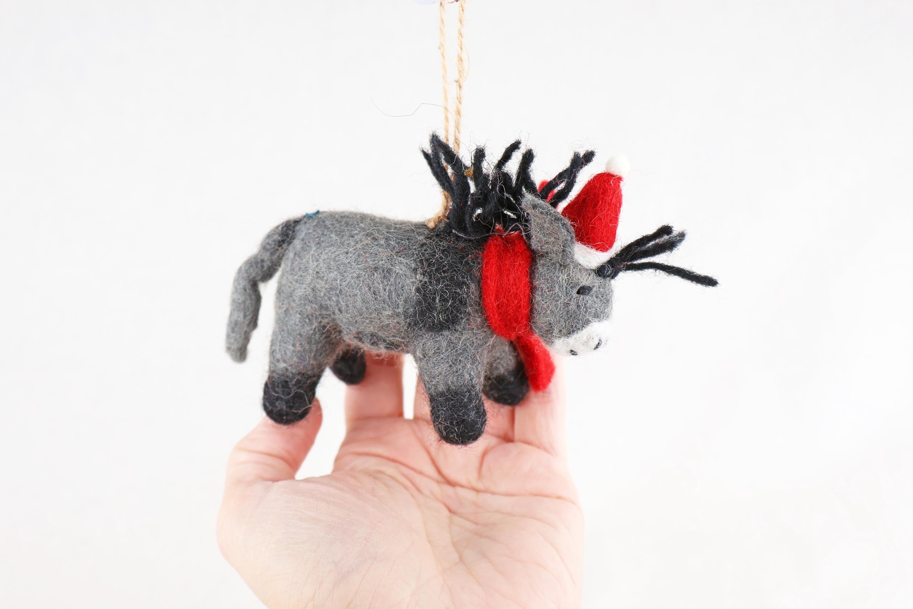Weihnachtsanhänger Esel I Weihnachtsschmuck Esel I Filz I Weihnachtsbaum I Christbaumschmuck I Weihnachtsdeko
