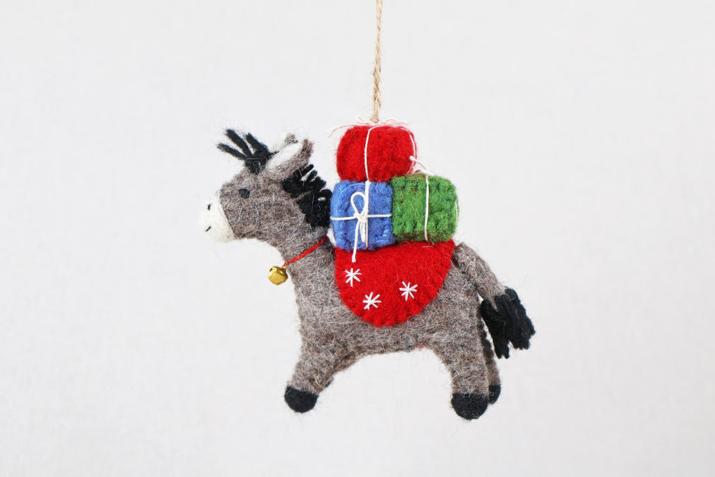 Weihnachtsanhänger Esel I Weihnachtsschmuck Esel I Filz I Weihnachtsbaum I Christbaumschmuck I Weihnachtsdeko