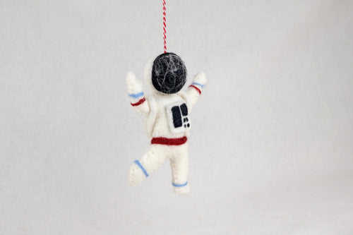 Astronaut aus Filz – Handgefertigter Anhänger | Geschenk für Weltraumfans | Deko | Weihnachtsanhänger | Raumfahrt I Christbaumschmuck