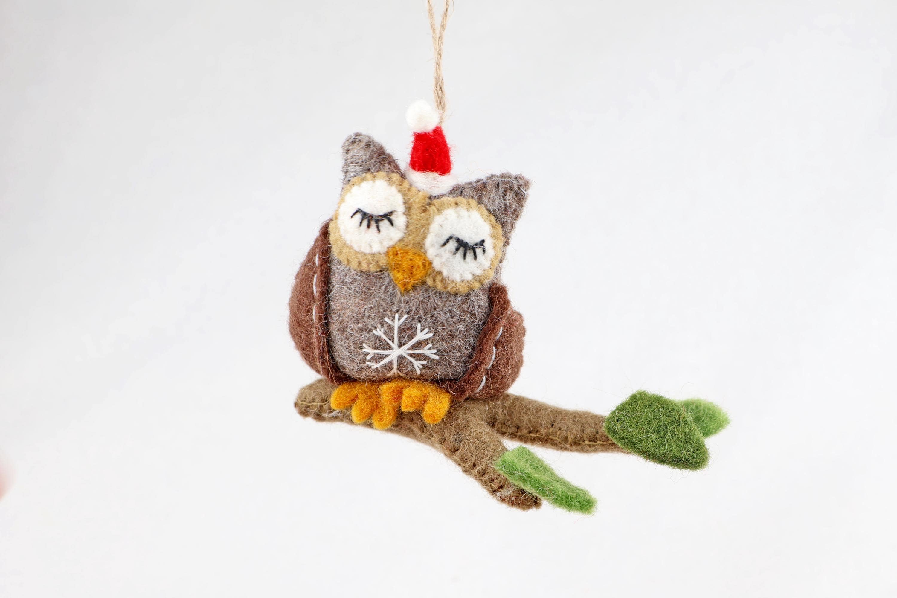 Weihnachtsanhänger Eule I Christbaumschmuck Weihnachtsdeko Winterdeko Weihnachtsbaum I Weihnachtseule