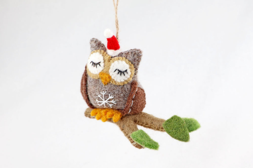 Weihnachtsanhänger Eule I Christbaumschmuck Weihnachtsdeko Winterdeko Weihnachtsbaum I Weihnachtseule