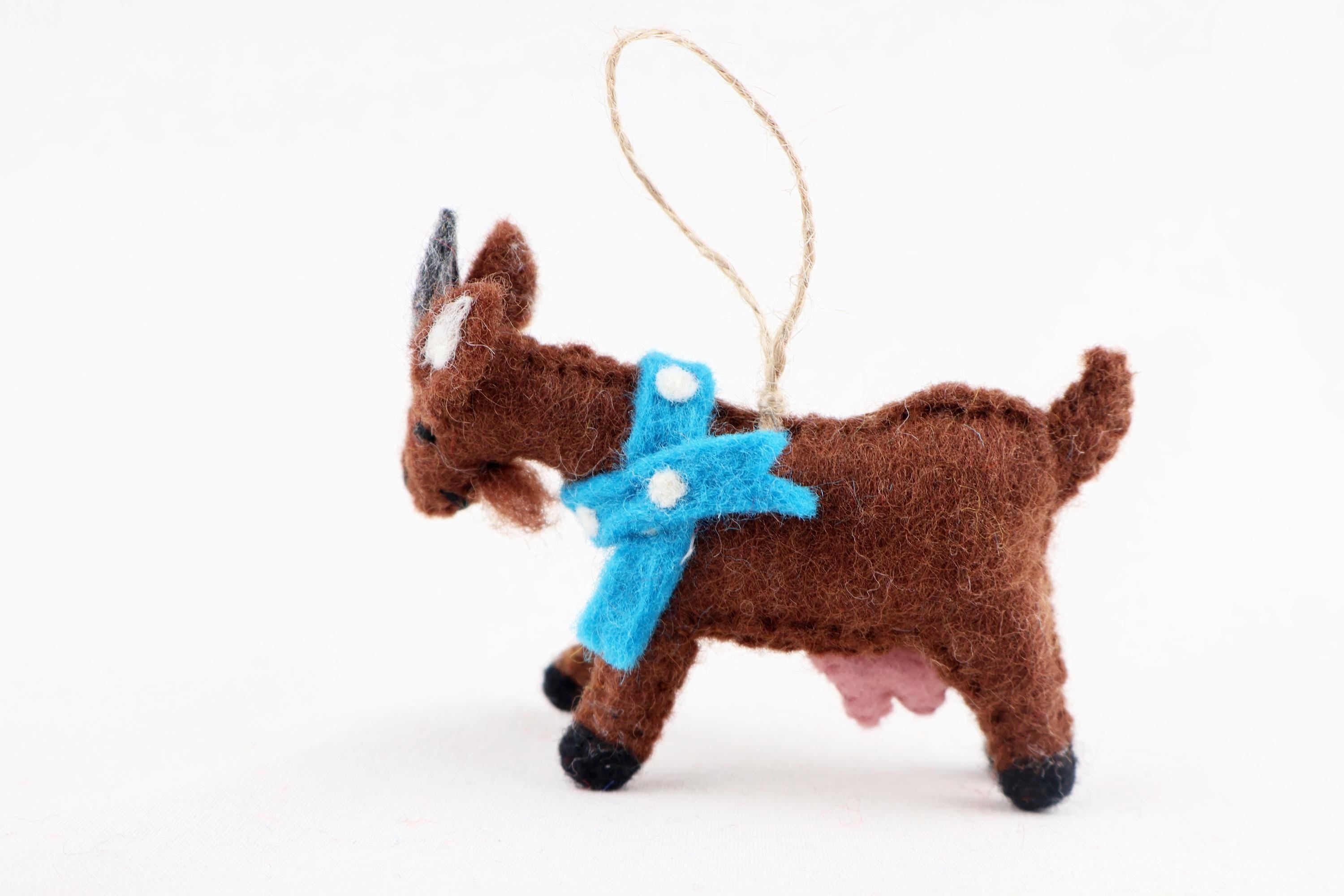 Filzanhänger Ziege I Osterdeko I Filz Christbaumschmuck I Weihnachtsdeko I Ziegendeko I Anhänger Ziege