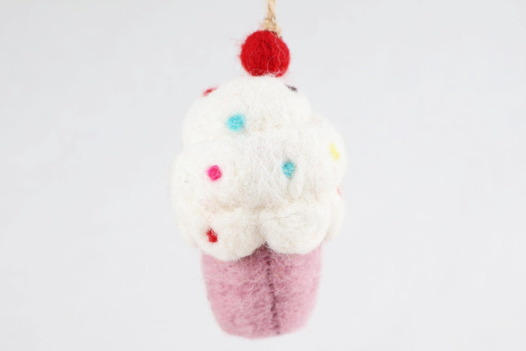 Weihnachtsanhänger Cupcake I Filz Christbaumschmuck I Weihnachtsdeko I Anhänger Weihnachten I Donut Geschenkidee I Cupcake mit Streusel